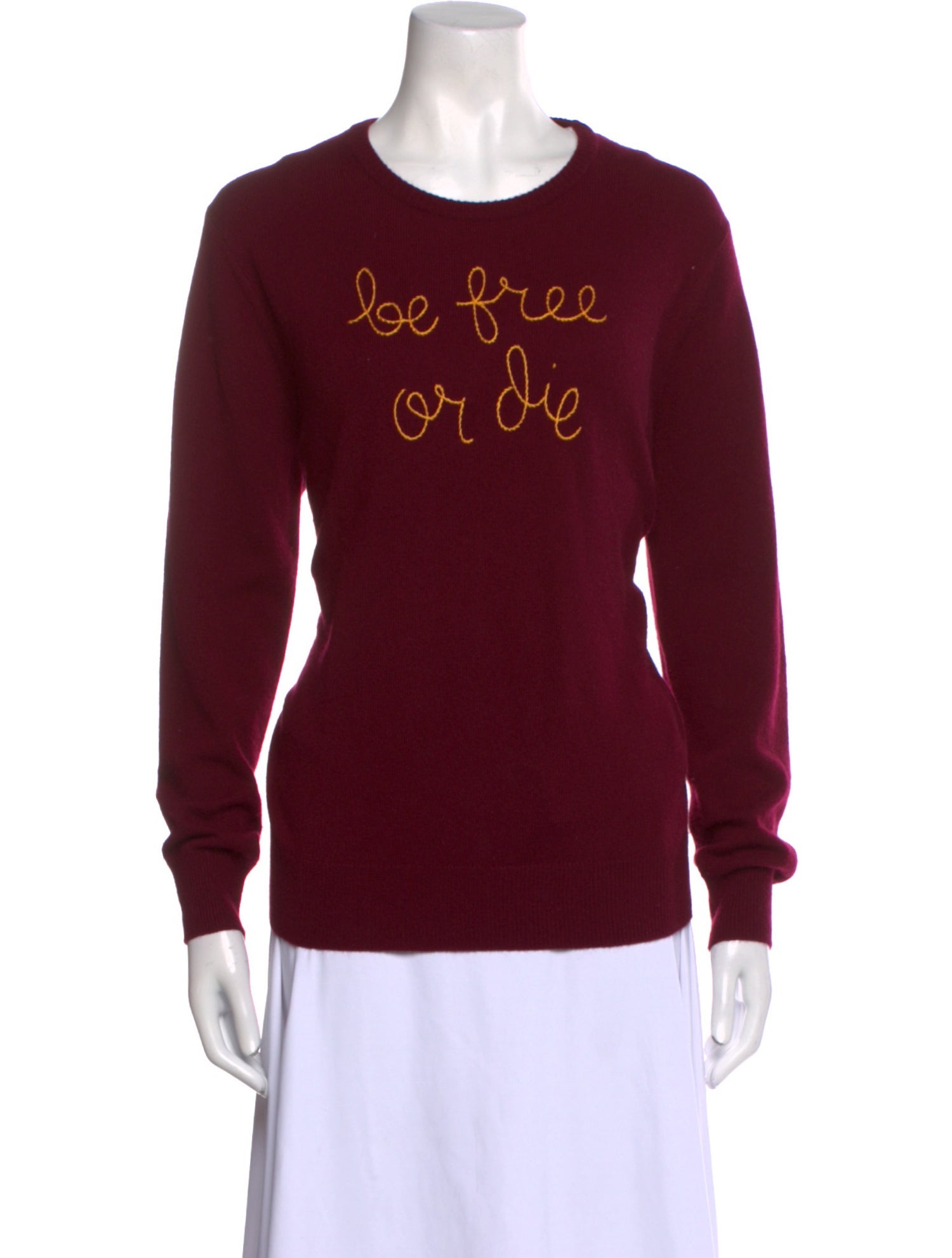 Lingua Franca Cashmere Graphic Print Sweater