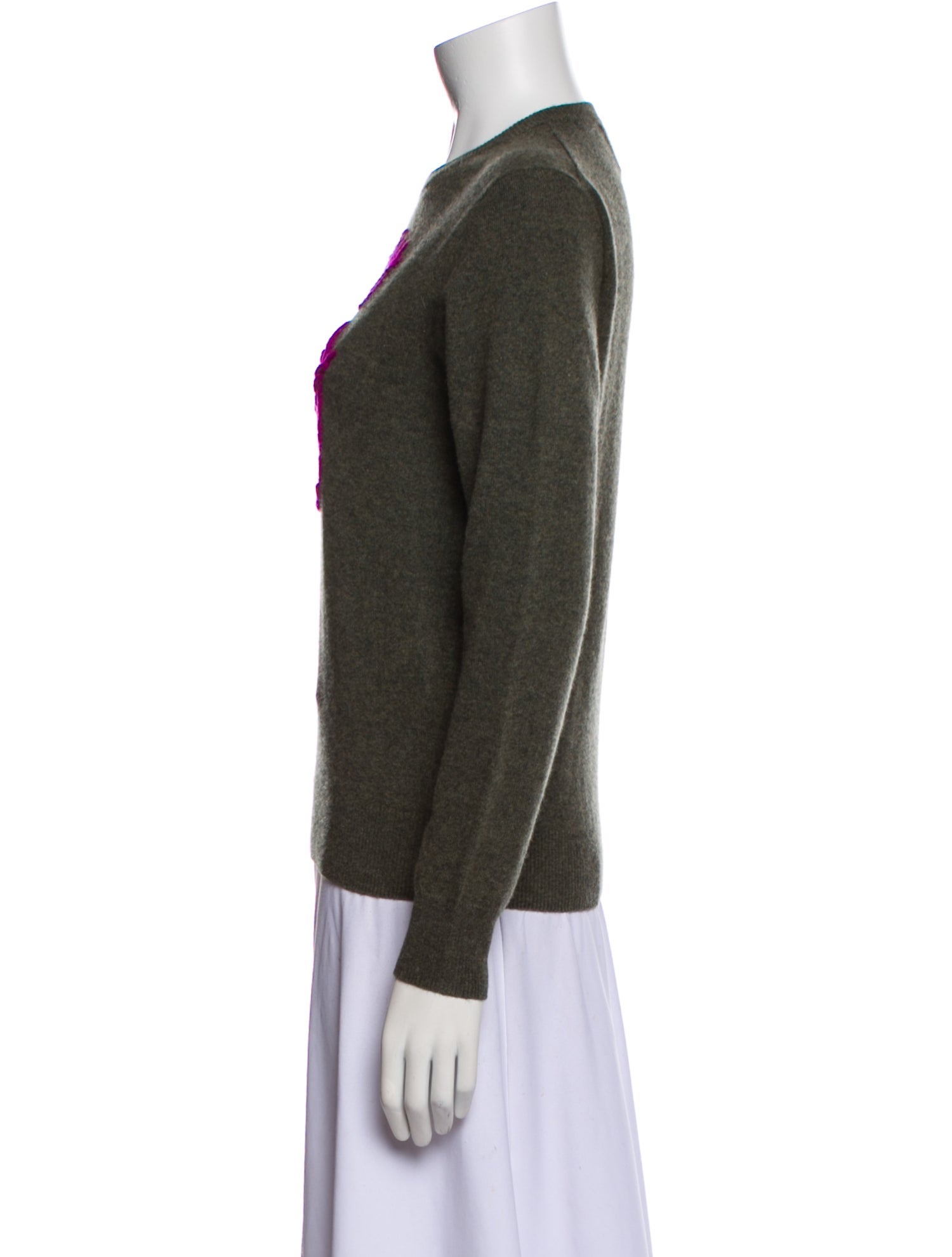 Lingua Franca Cashmere Graphic Print Sweater