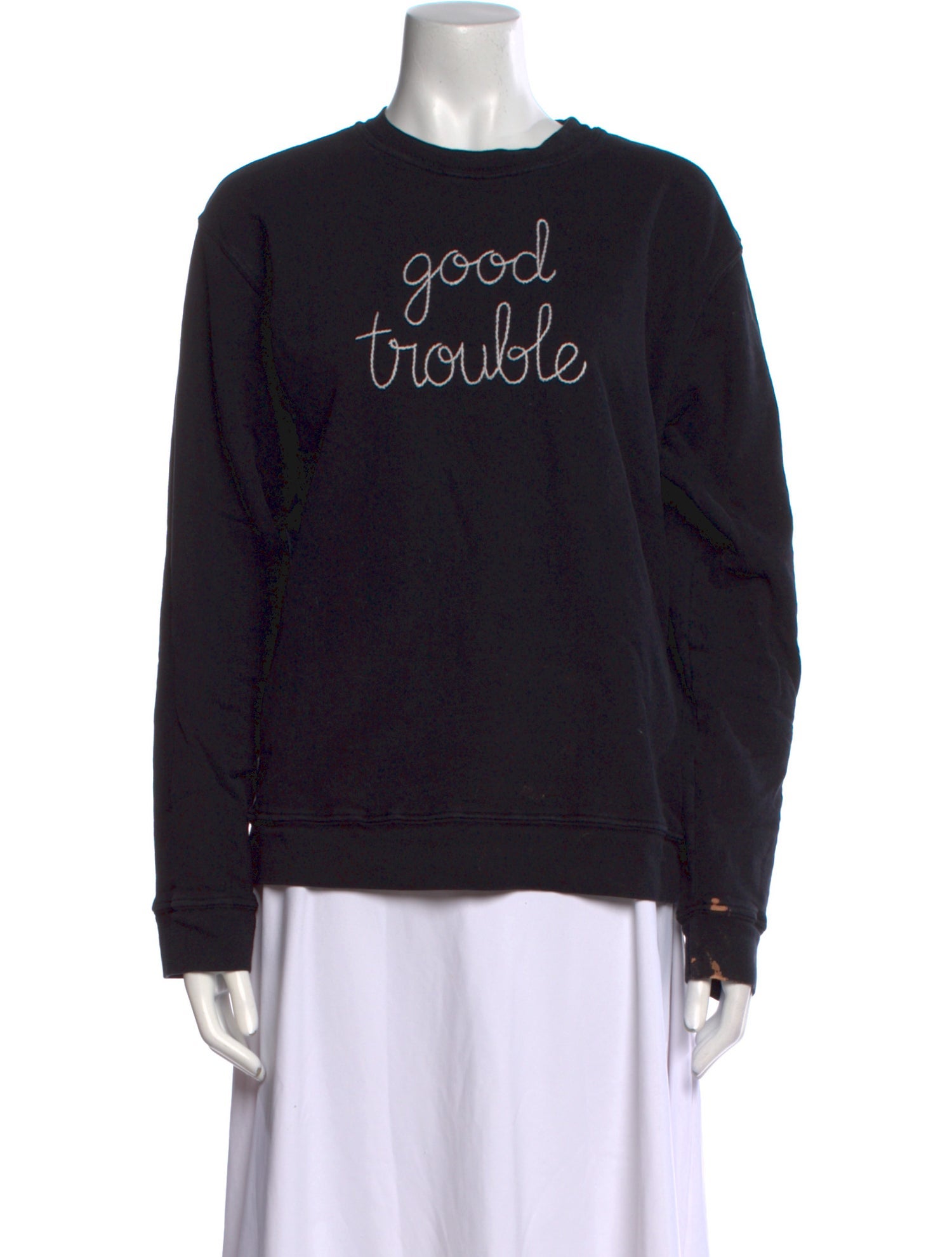 Lingua Franca Graphic Print Crew Neck Sweatshirt