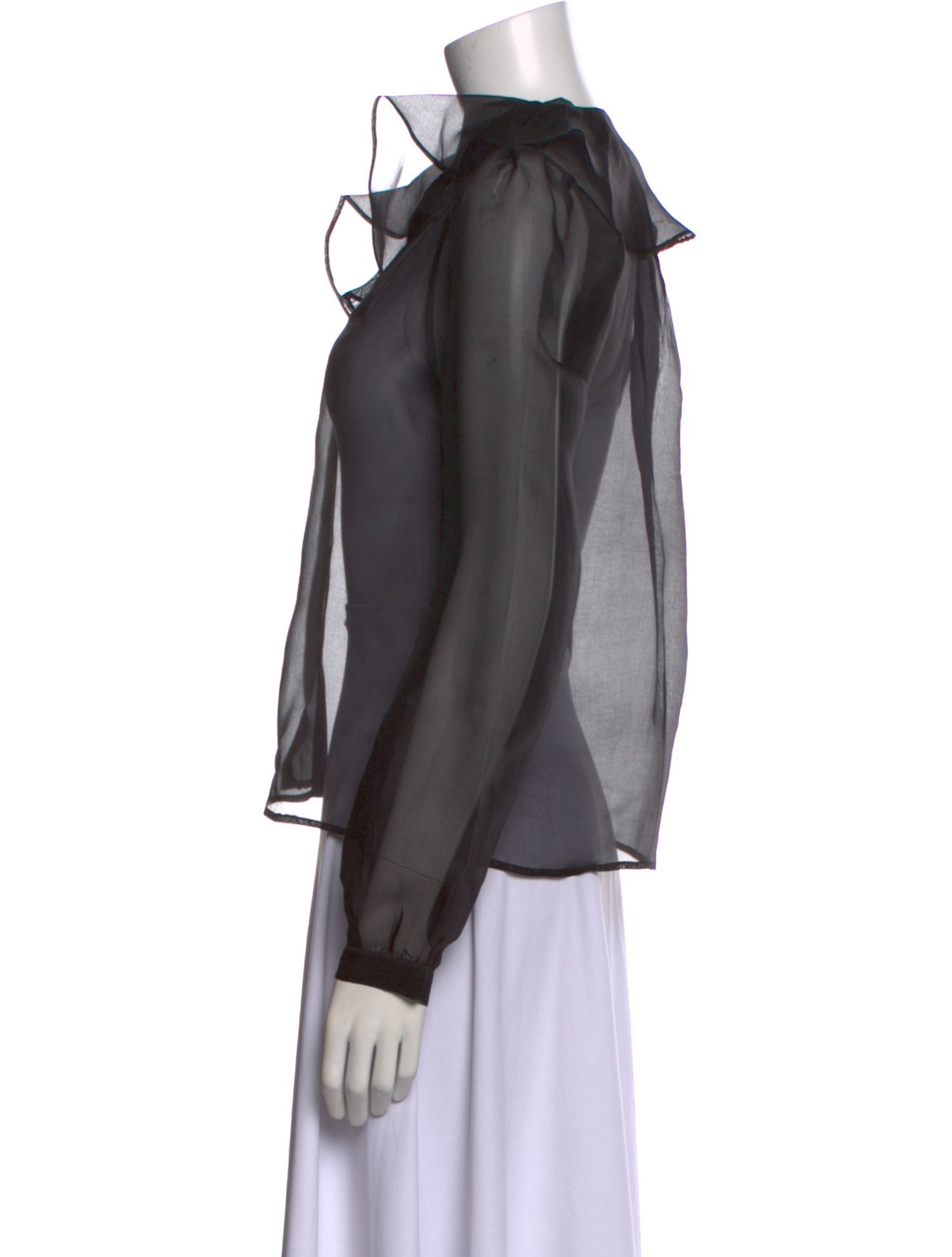 Lingua Franca Silk Long Sleeve Blouse