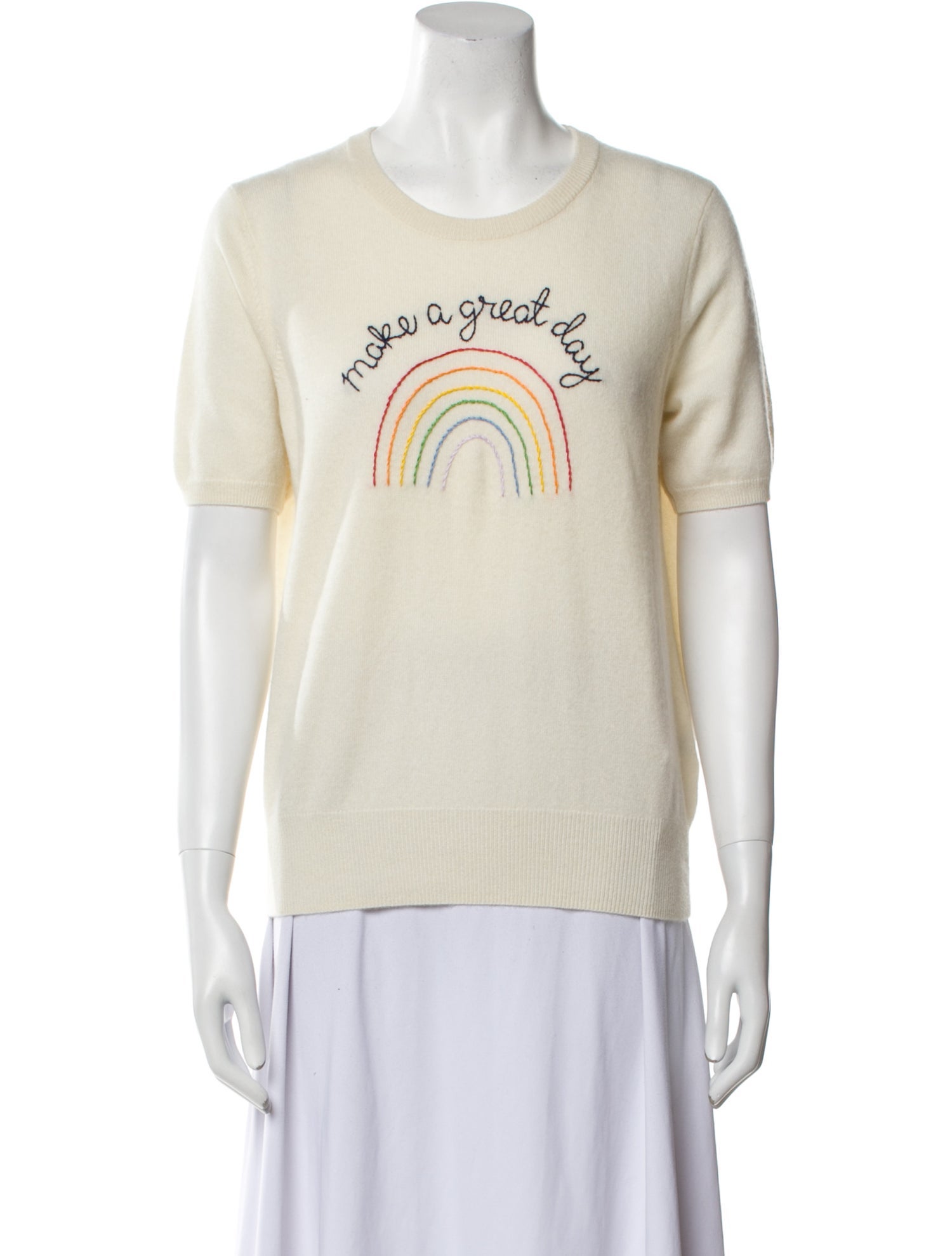 Lingua Franca Cashmere Graphic Print Sweater