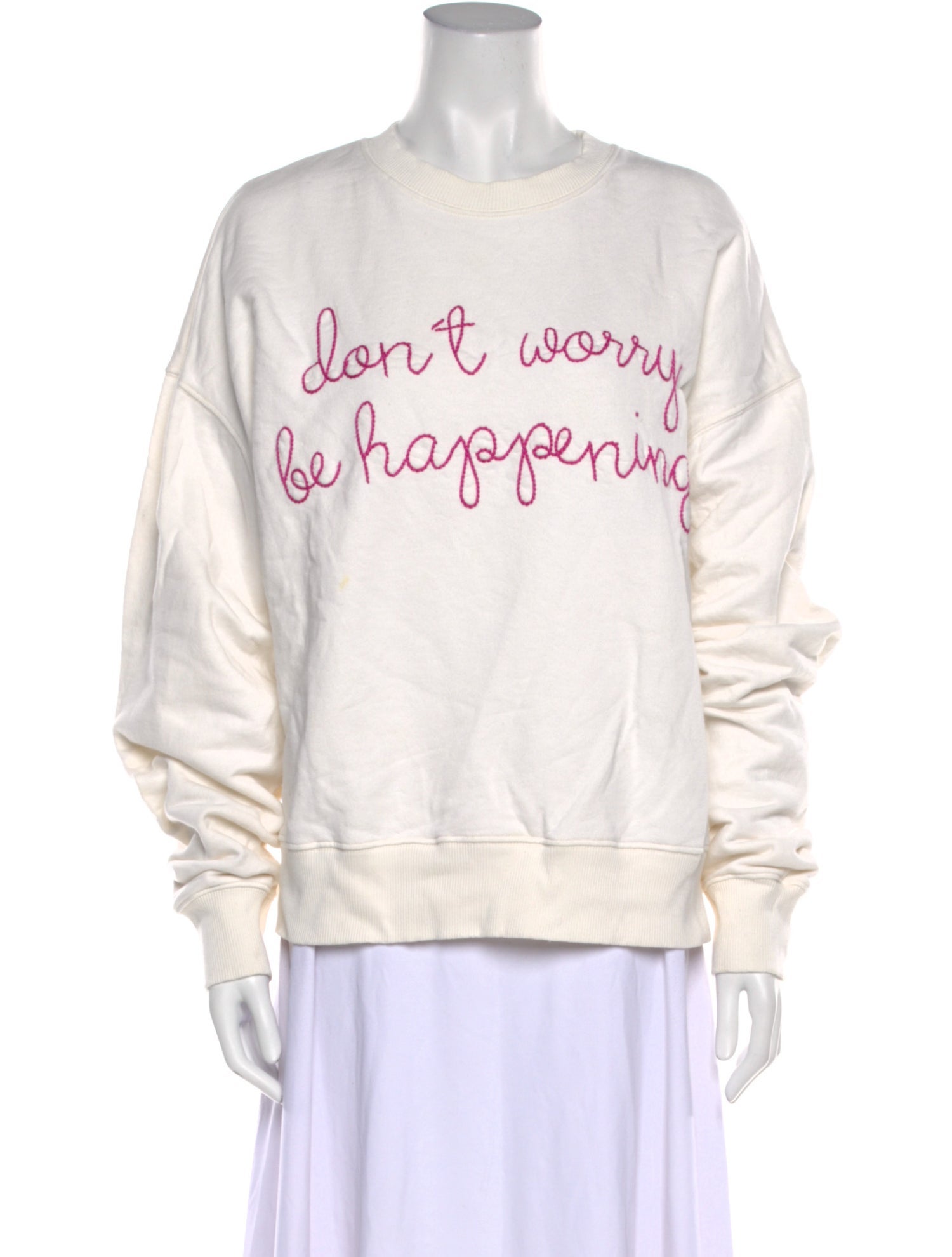 Lingua Franca Graphic Print Crew Neck Sweatshirt