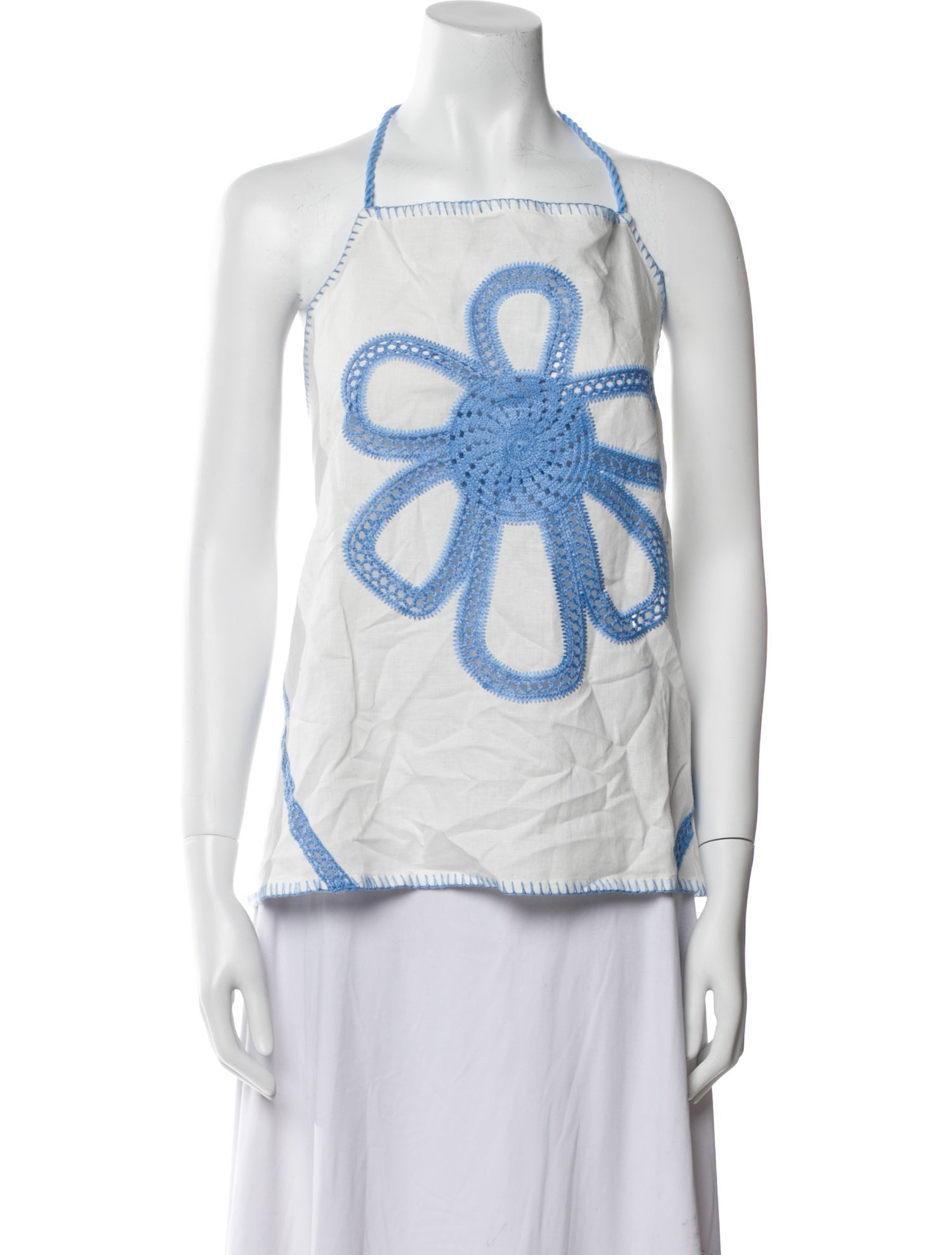 Lingua Franca Linen Graphic Print Top w/ Tags