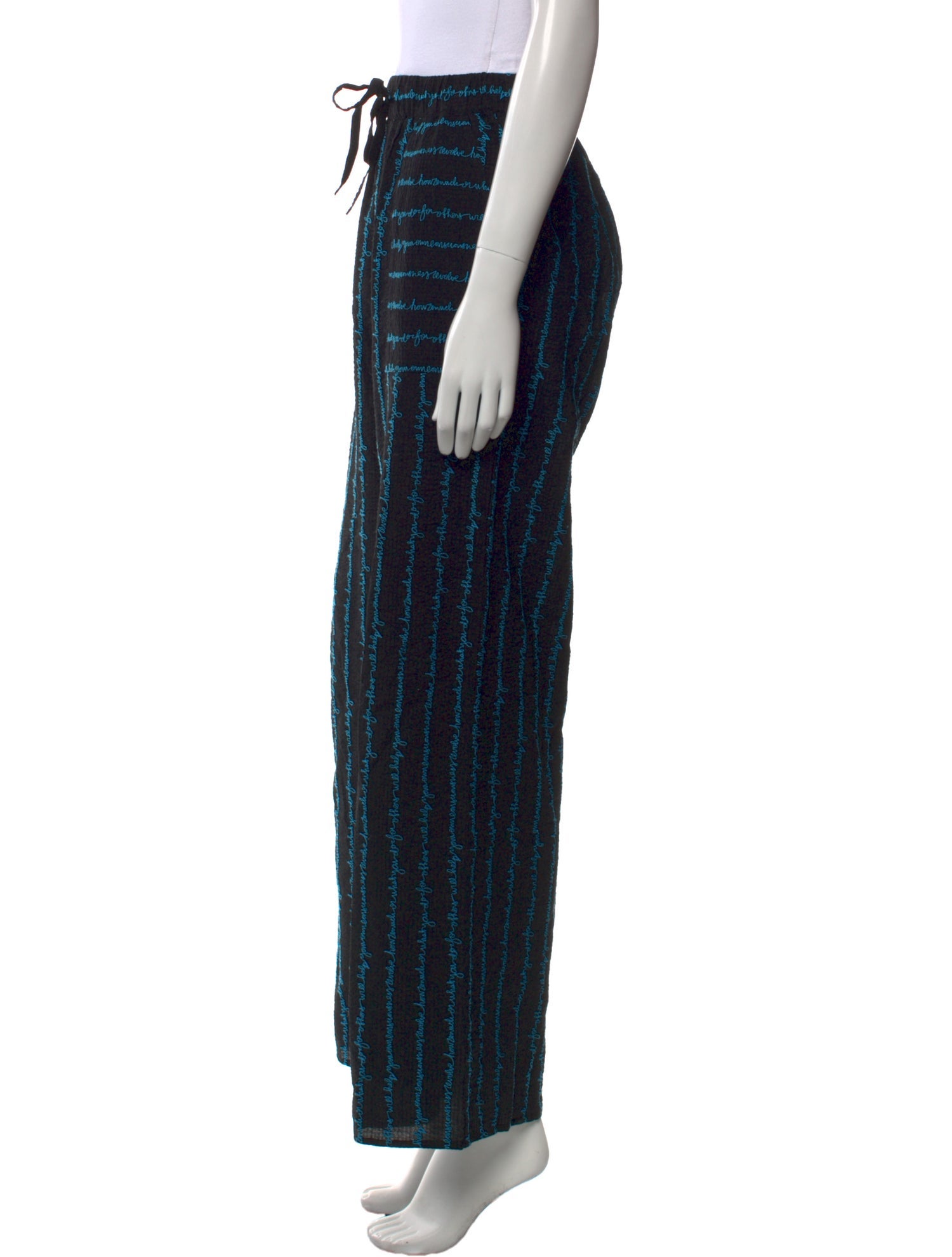 Lingua Franca Striped Wide Leg Pants