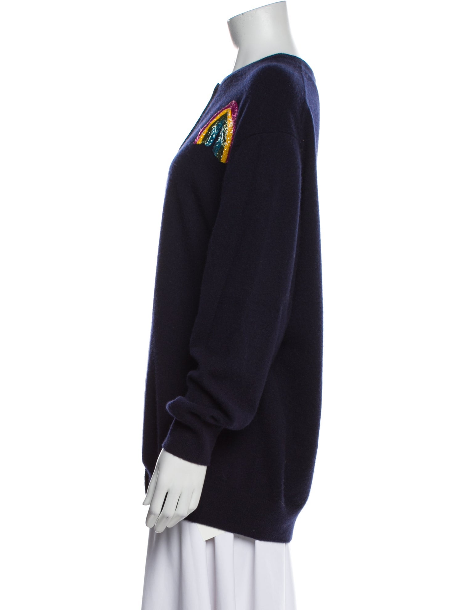 Lingua Franca Cashmere Graphic Print Sweater