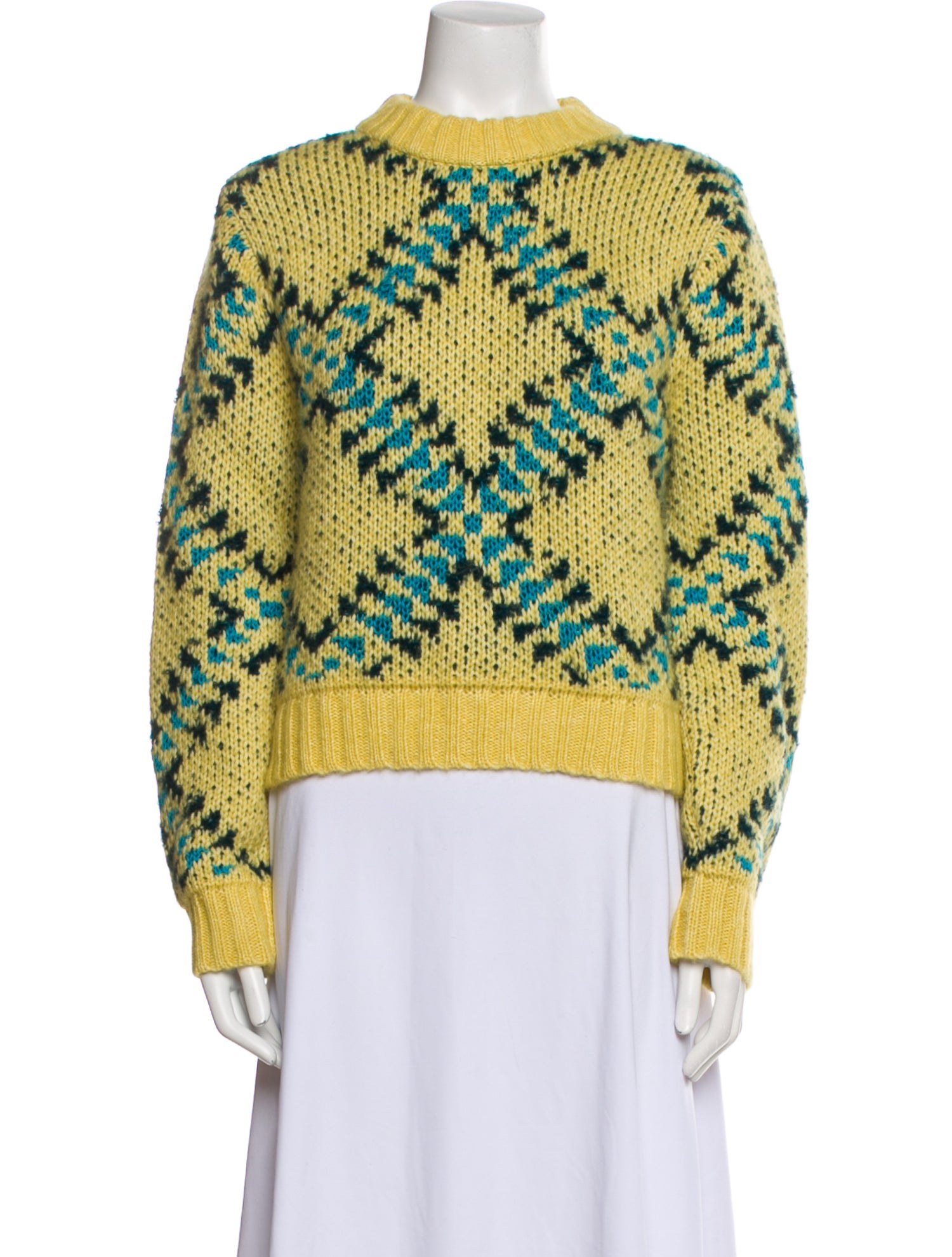 Lingua Franca Alpaca Printed Sweater