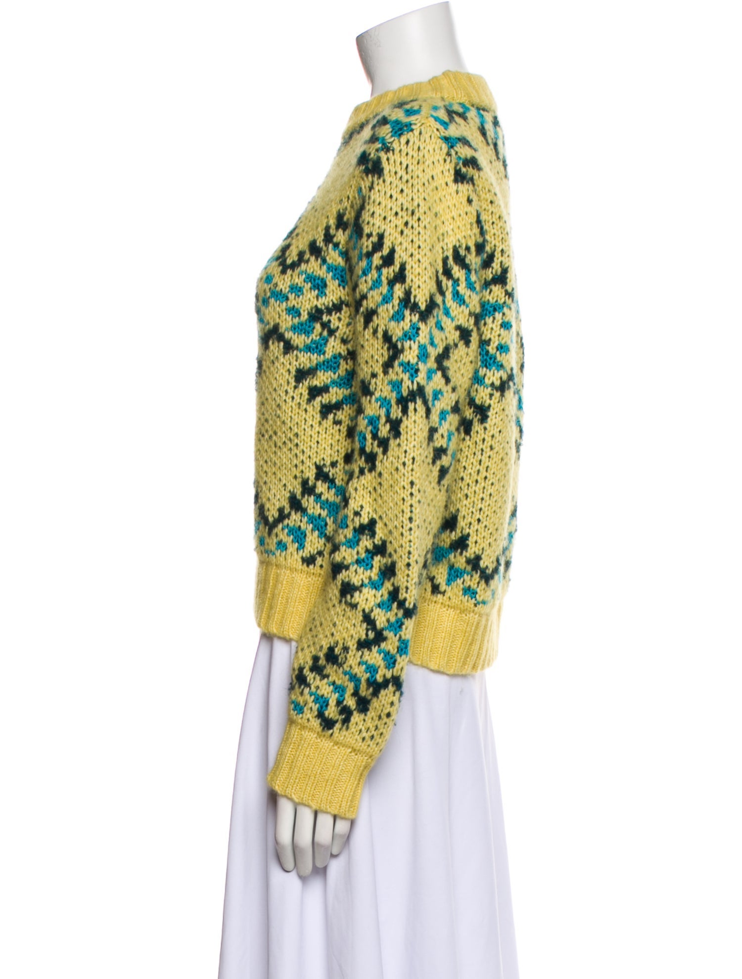 Lingua Franca Alpaca Printed Sweater