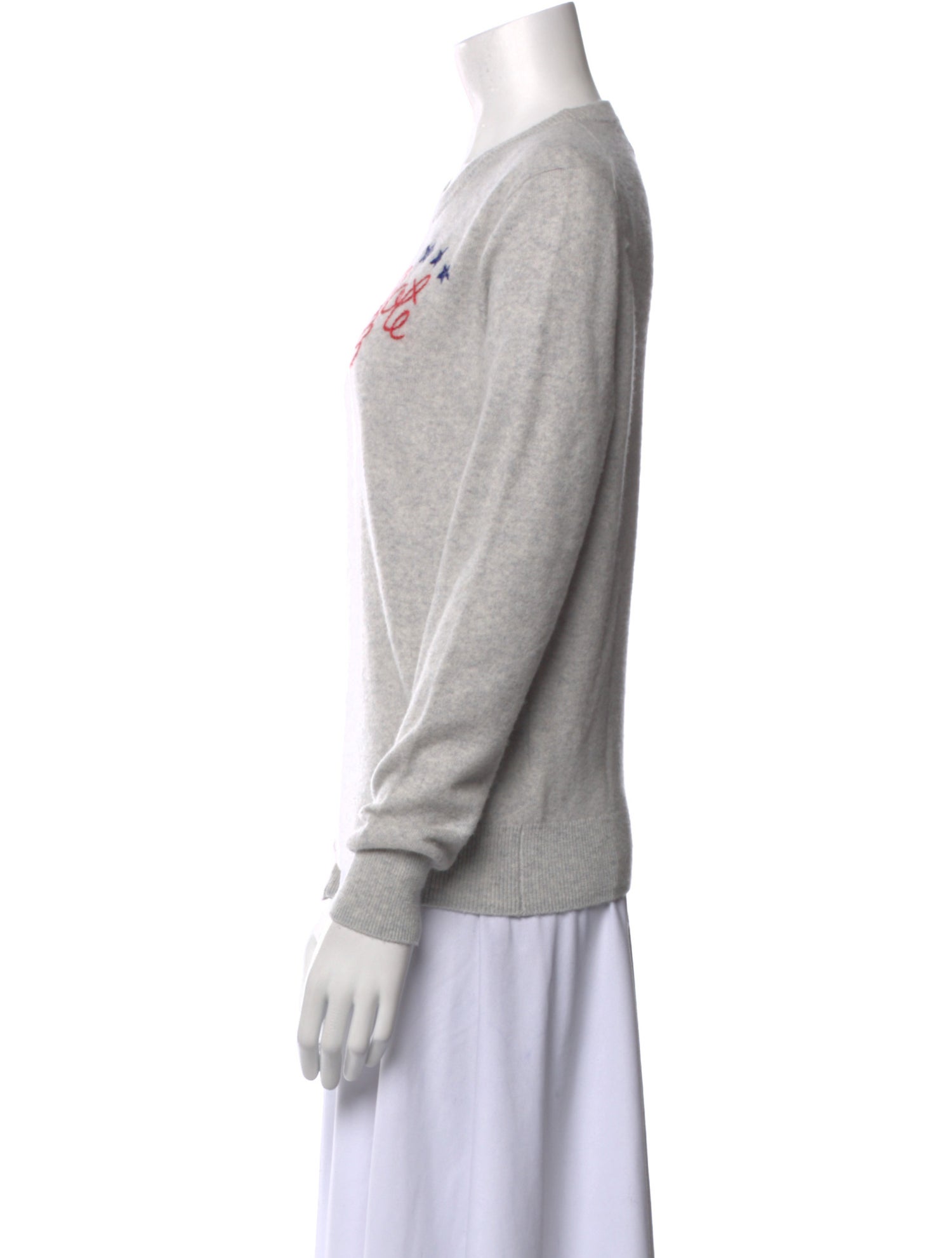 Lingua Franca Cashmere Graphic Print Sweater