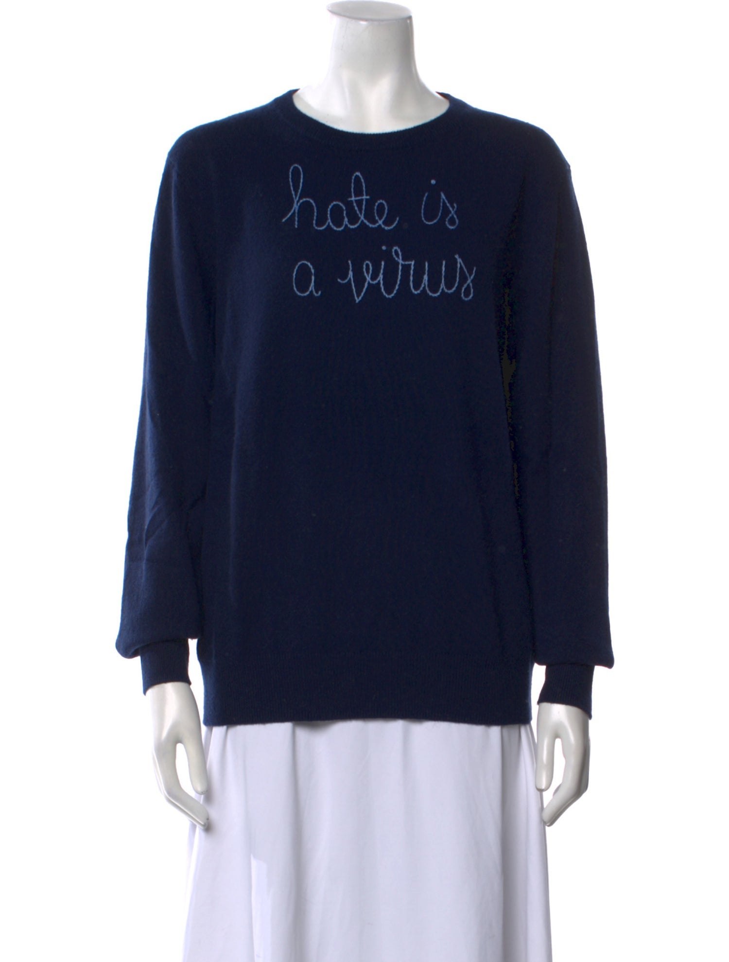 Lingua Franca Cashmere Graphic Print Sweater