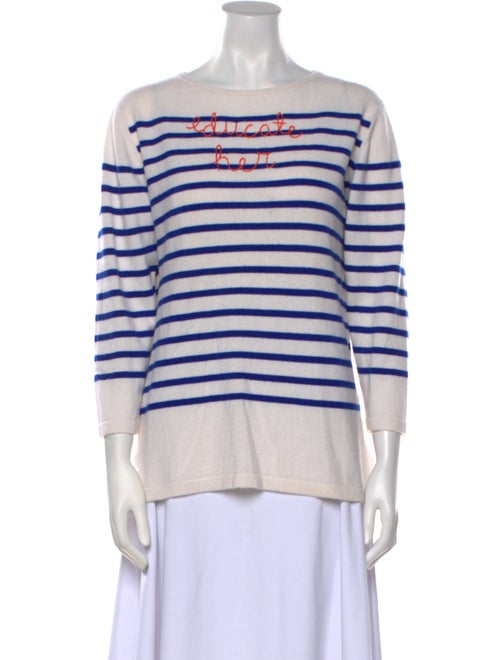 Lingua Franca Cashmere Striped Sweatshirt