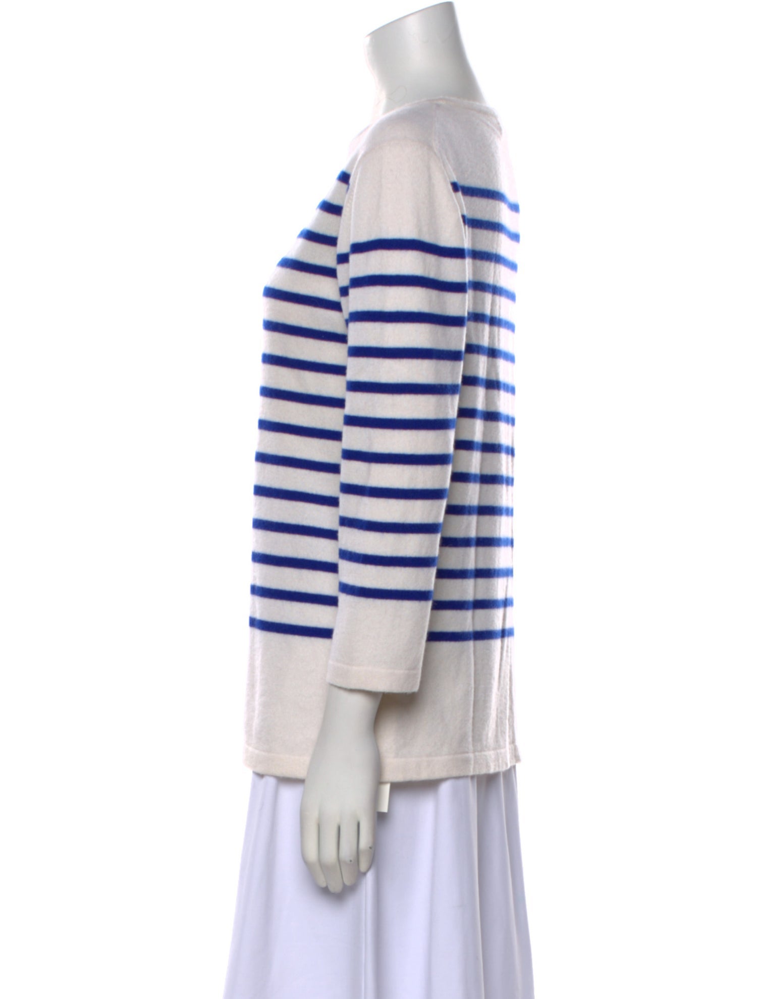 Lingua Franca Cashmere Striped Sweatshirt
