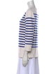 Lingua Franca Cashmere Striped Sweatshirt