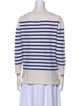 Lingua Franca Cashmere Striped Sweatshirt