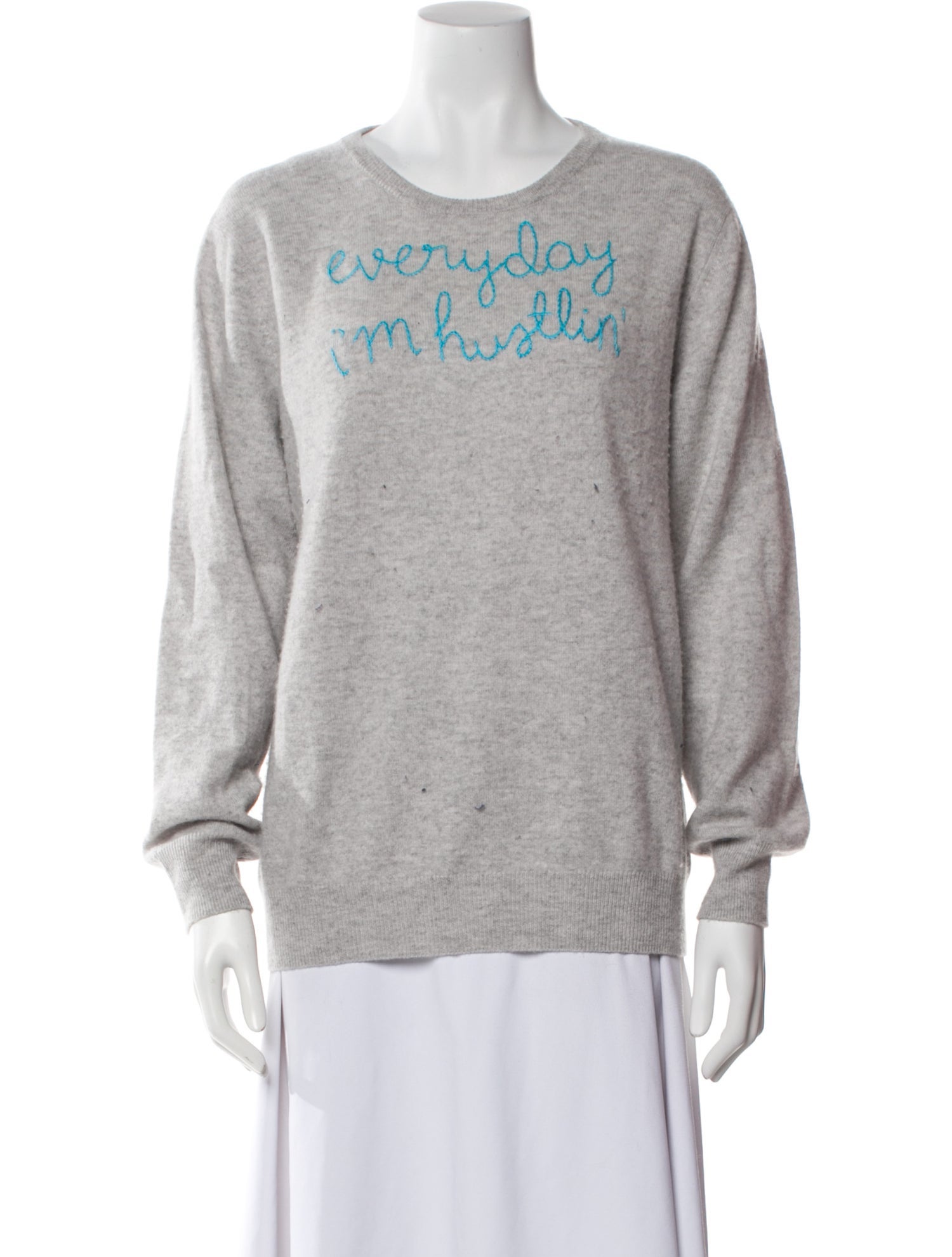 Lingua Franca Cashmere Graphic Print Sweater