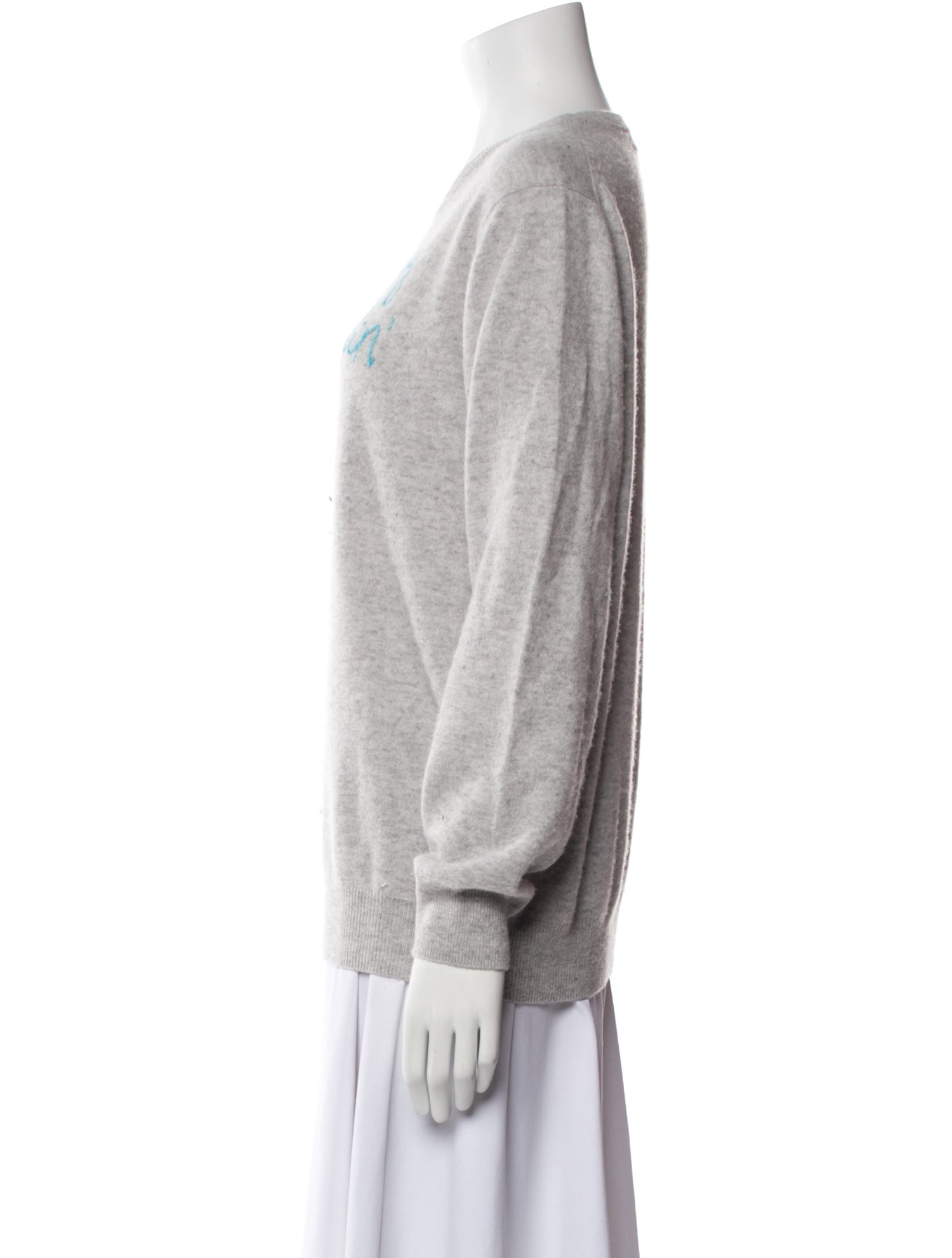 Lingua Franca Cashmere Graphic Print Sweater