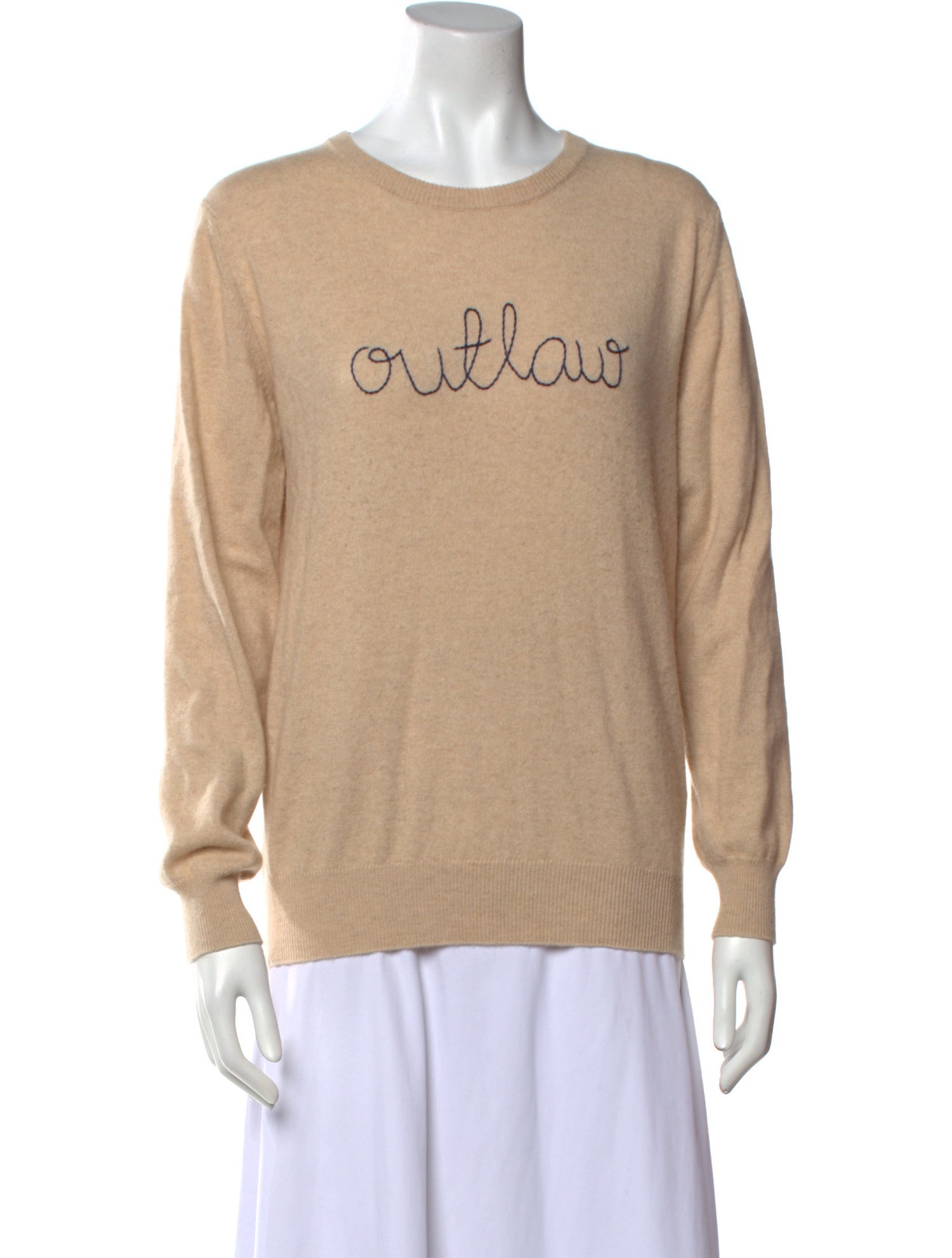 Lingua Franca Cashmere Graphic Print Sweater