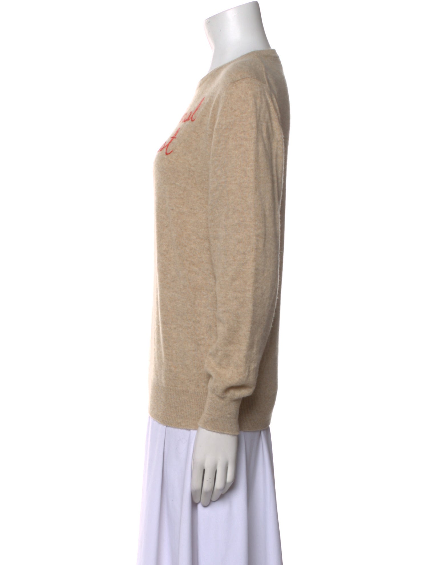 Lingua Franca Cashmere Graphic Print Sweater