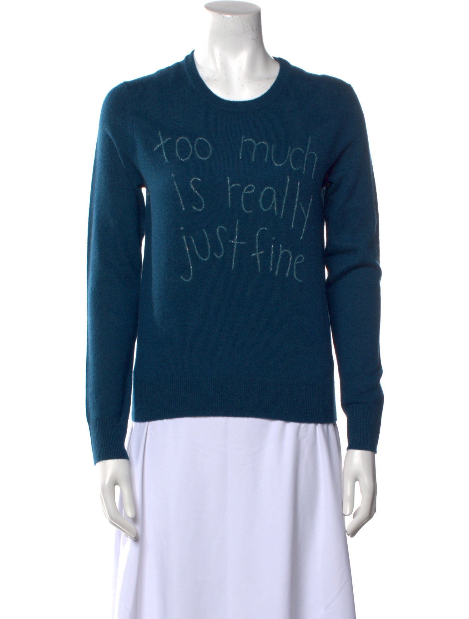 Lingua Franca Cashmere Graphic Print Sweater