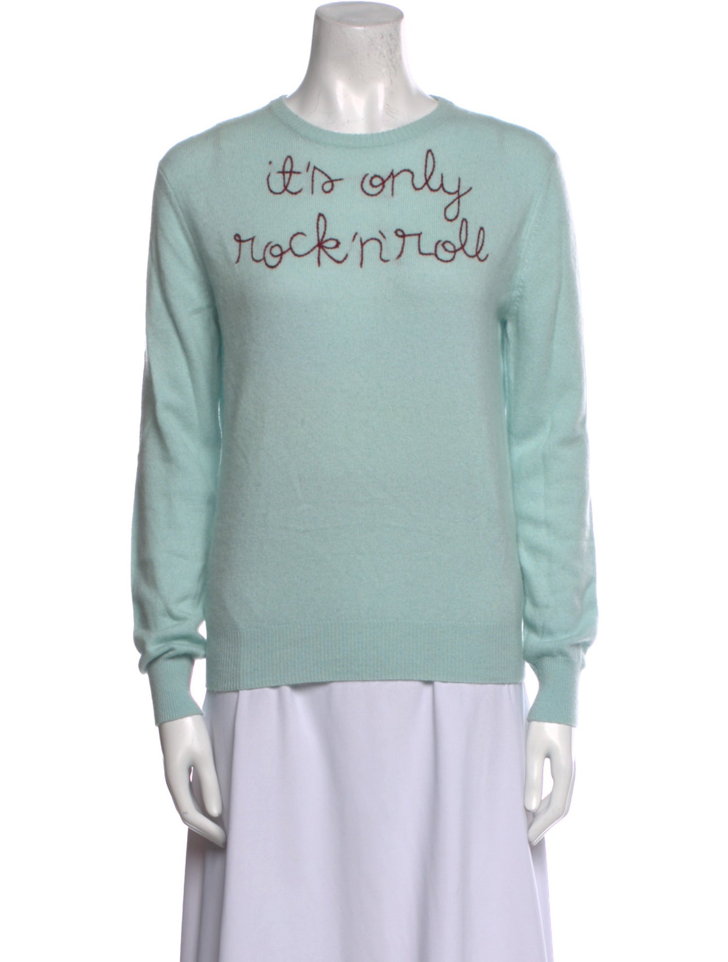 Lingua Franca Cashmere Graphic Print Sweater