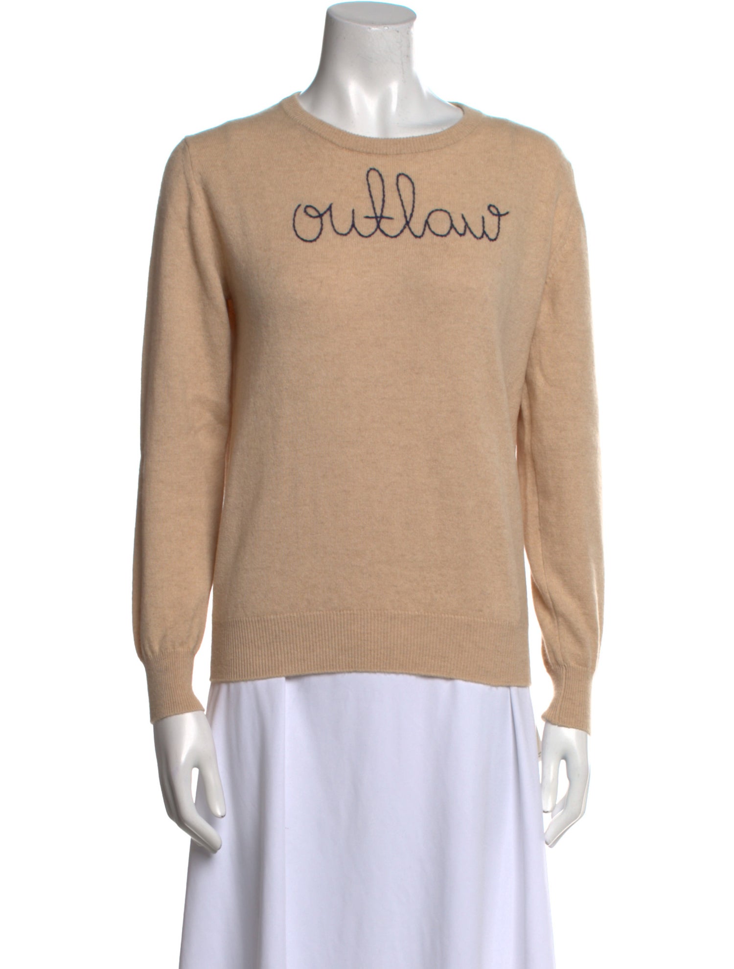 Lingua Franca Cashmere Graphic Print Sweater