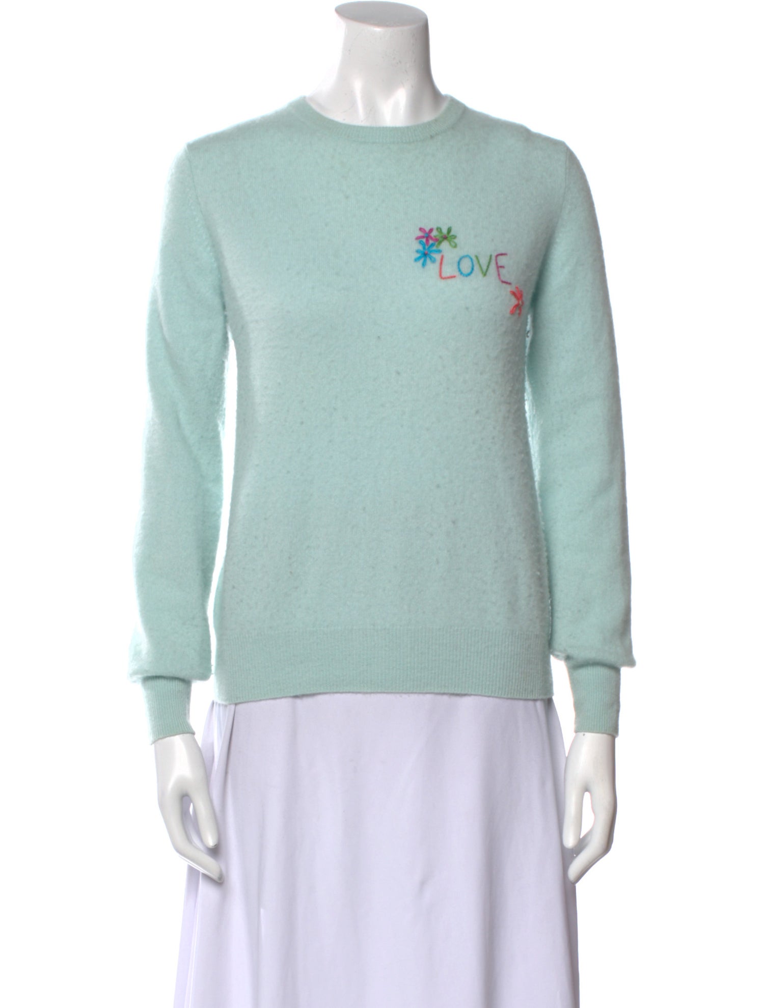 Lingua Franca Cashmere Graphic Print Sweater