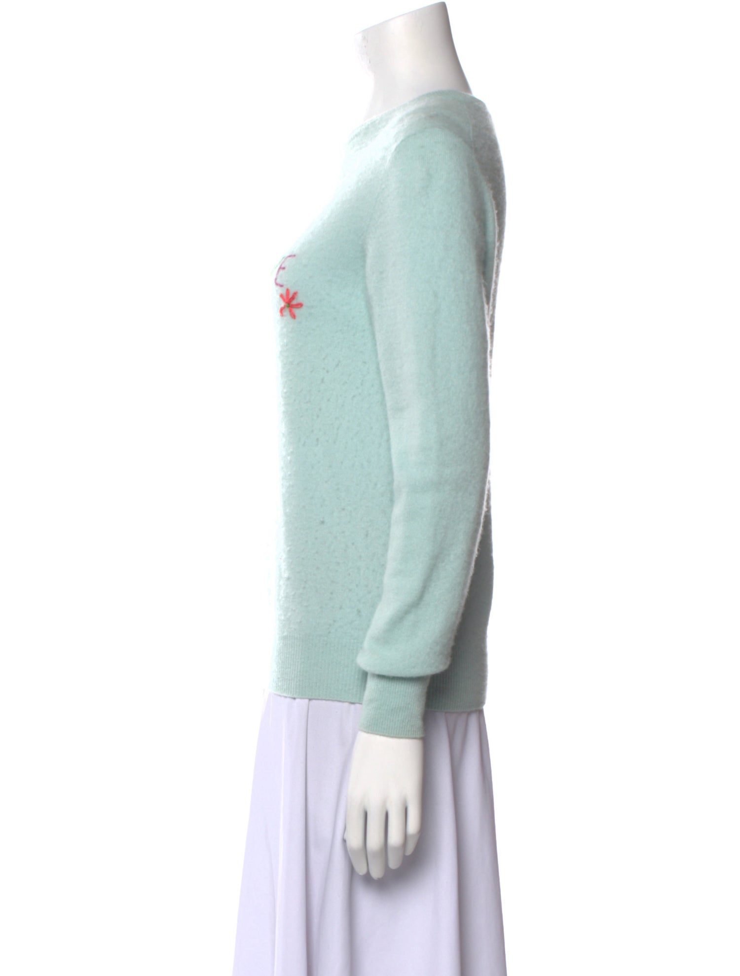 Lingua Franca Cashmere Graphic Print Sweater