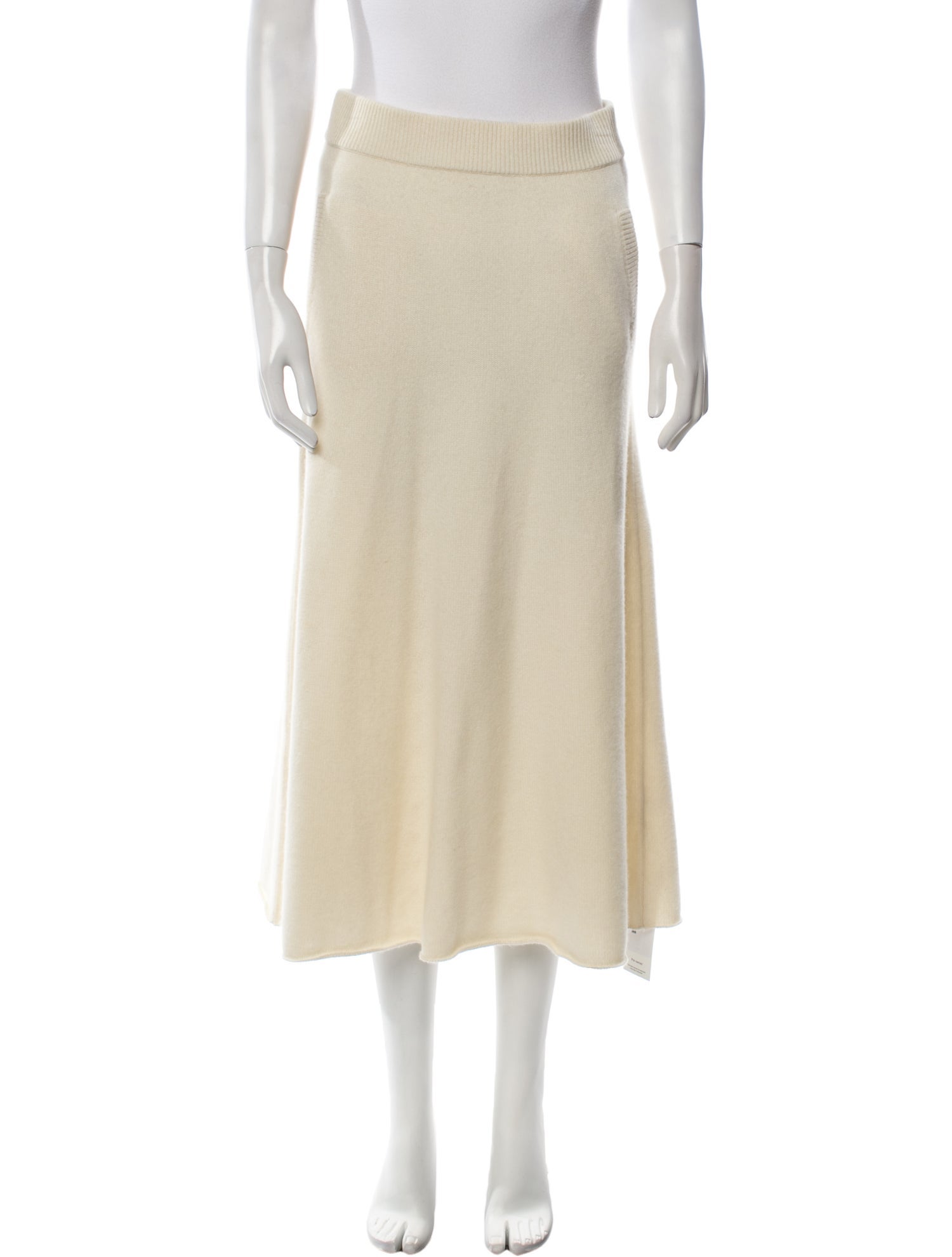 Lingua Franca Cashmere Midi Length Skirt