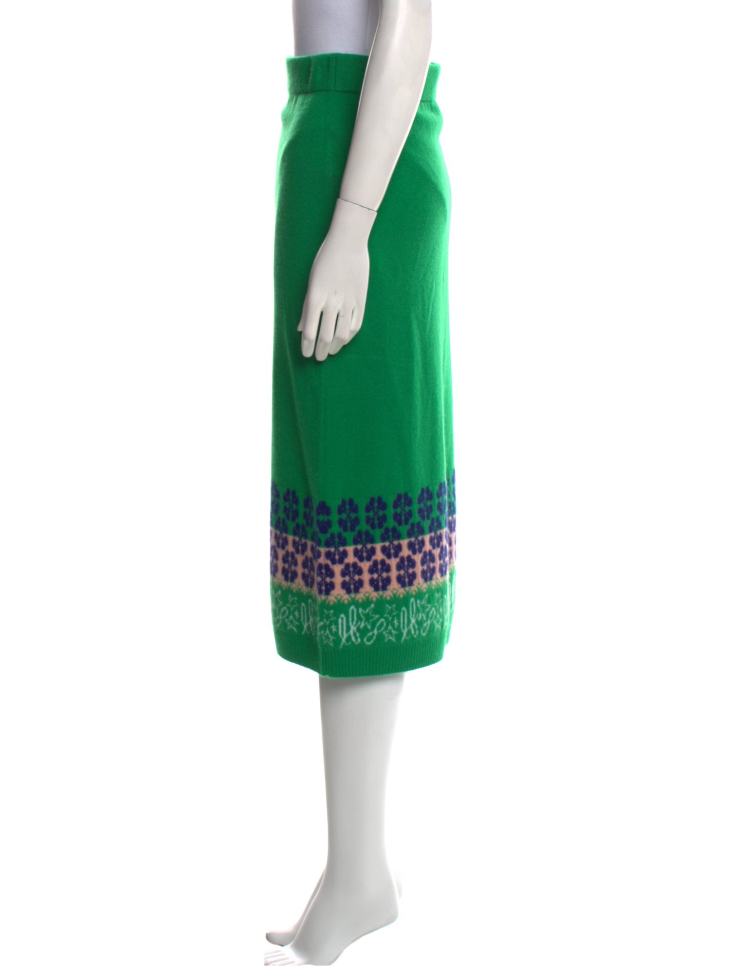 Lingua Franca Cashmere Midi Length Skirt