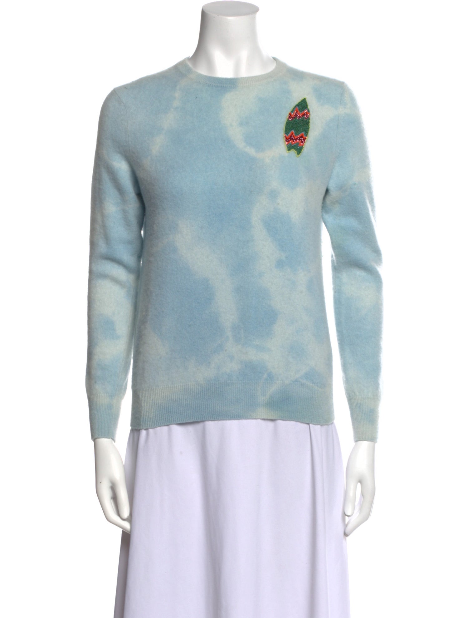 Lingua Franca Cashmere Tie-Dye Print Sweater