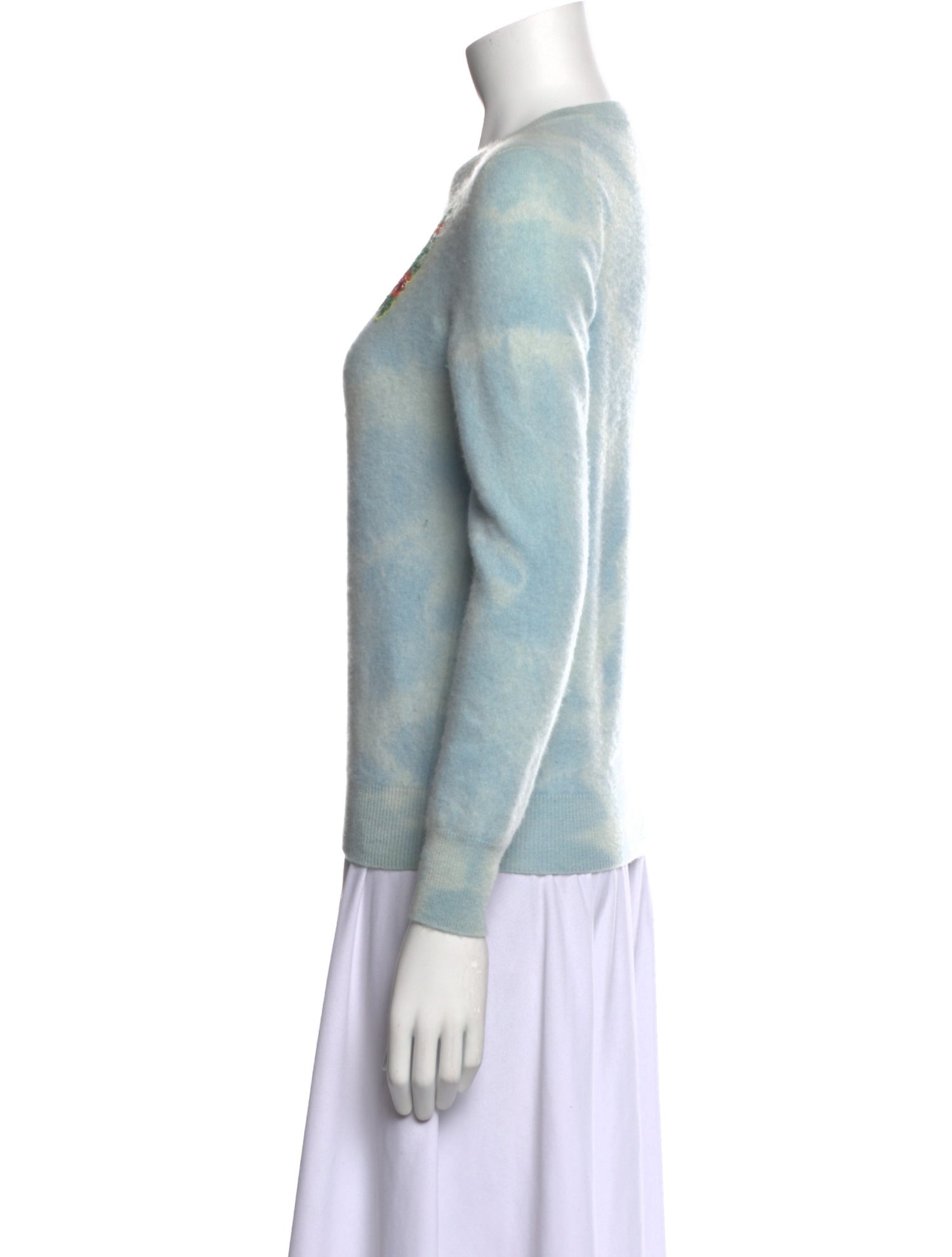 Lingua Franca Cashmere Tie-Dye Print Sweater