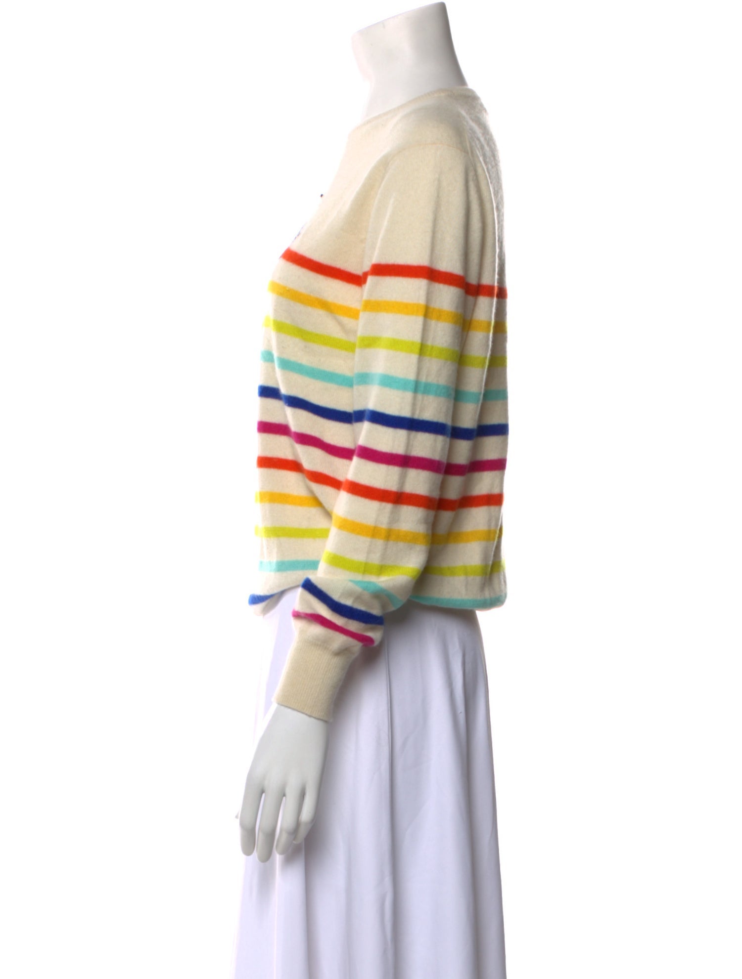 Lingua Franca Cashmere Graphic Print Sweater