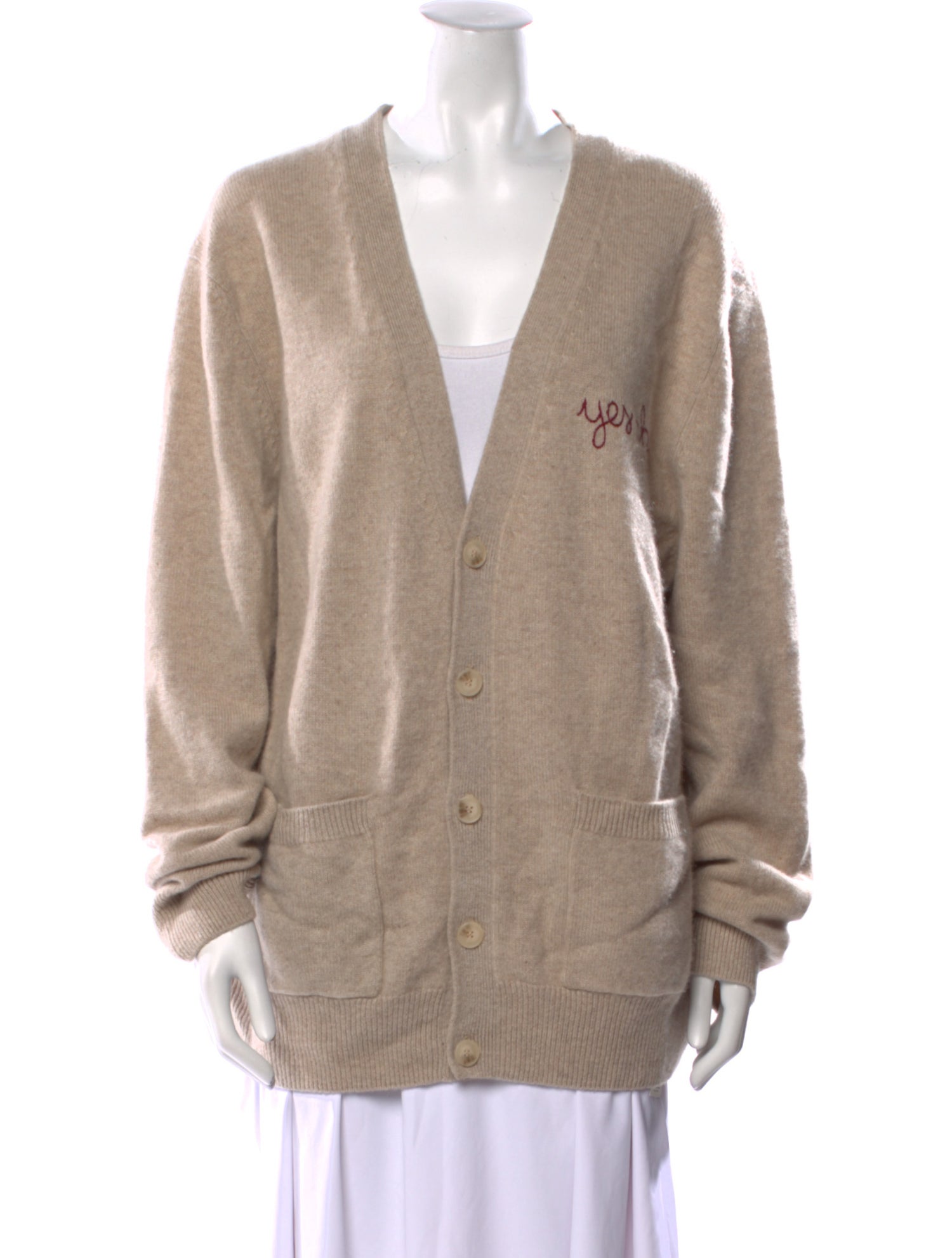 Lingua Franca Cashmere V-Neck Sweater