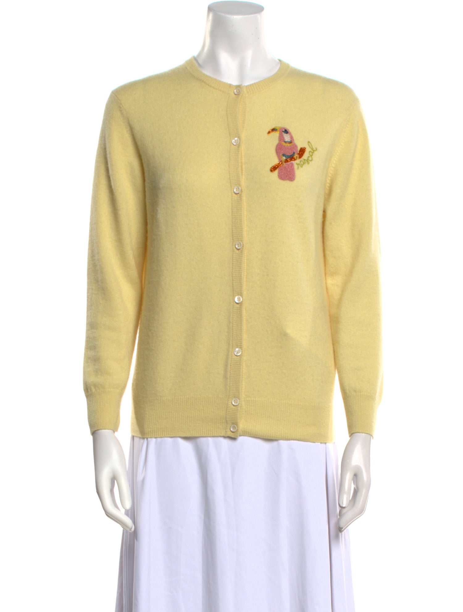 Lingua Franca Cashmere Graphic Print Sweater