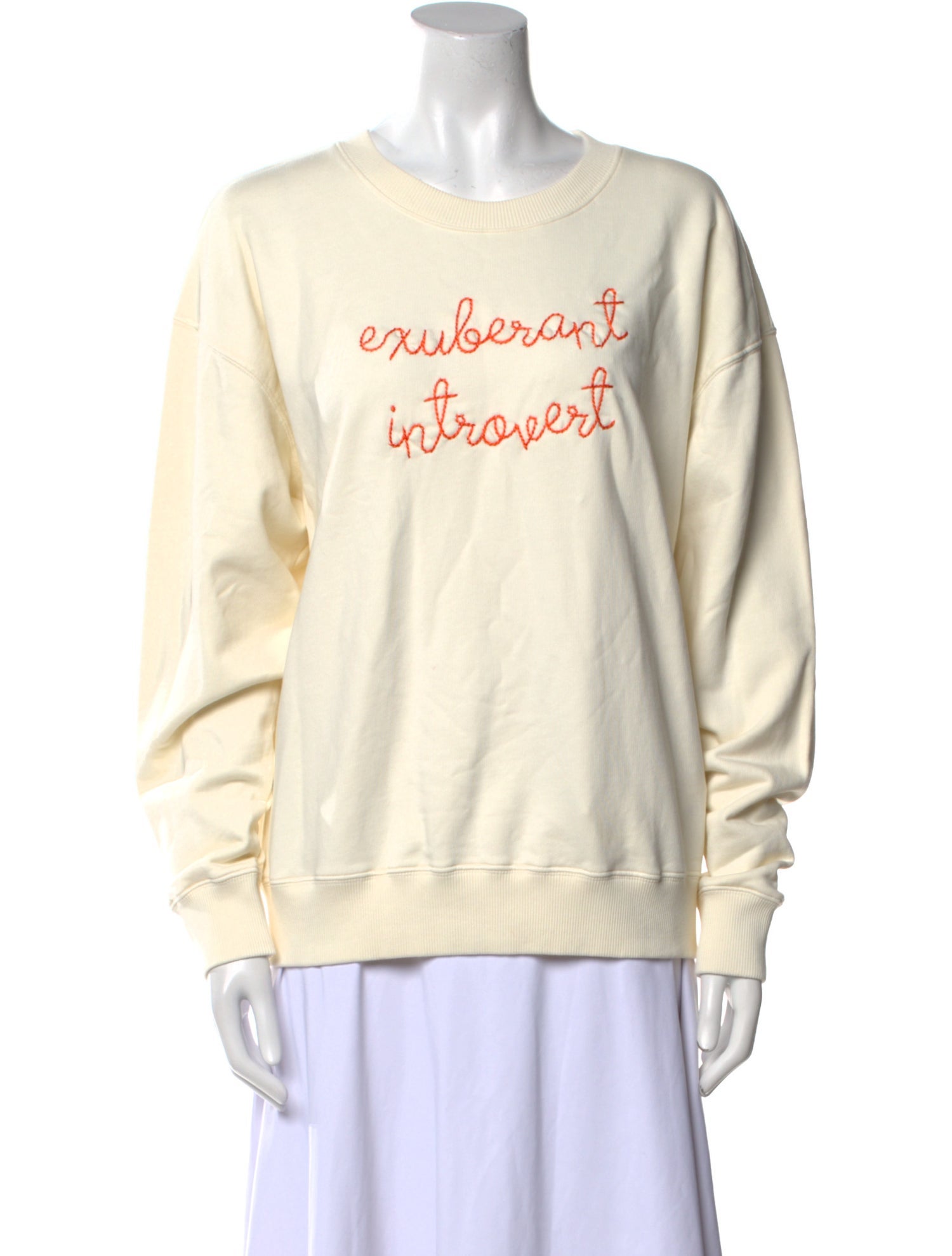 Lingua Franca Graphic Print Crew Neck Sweatshirt w/ Tags