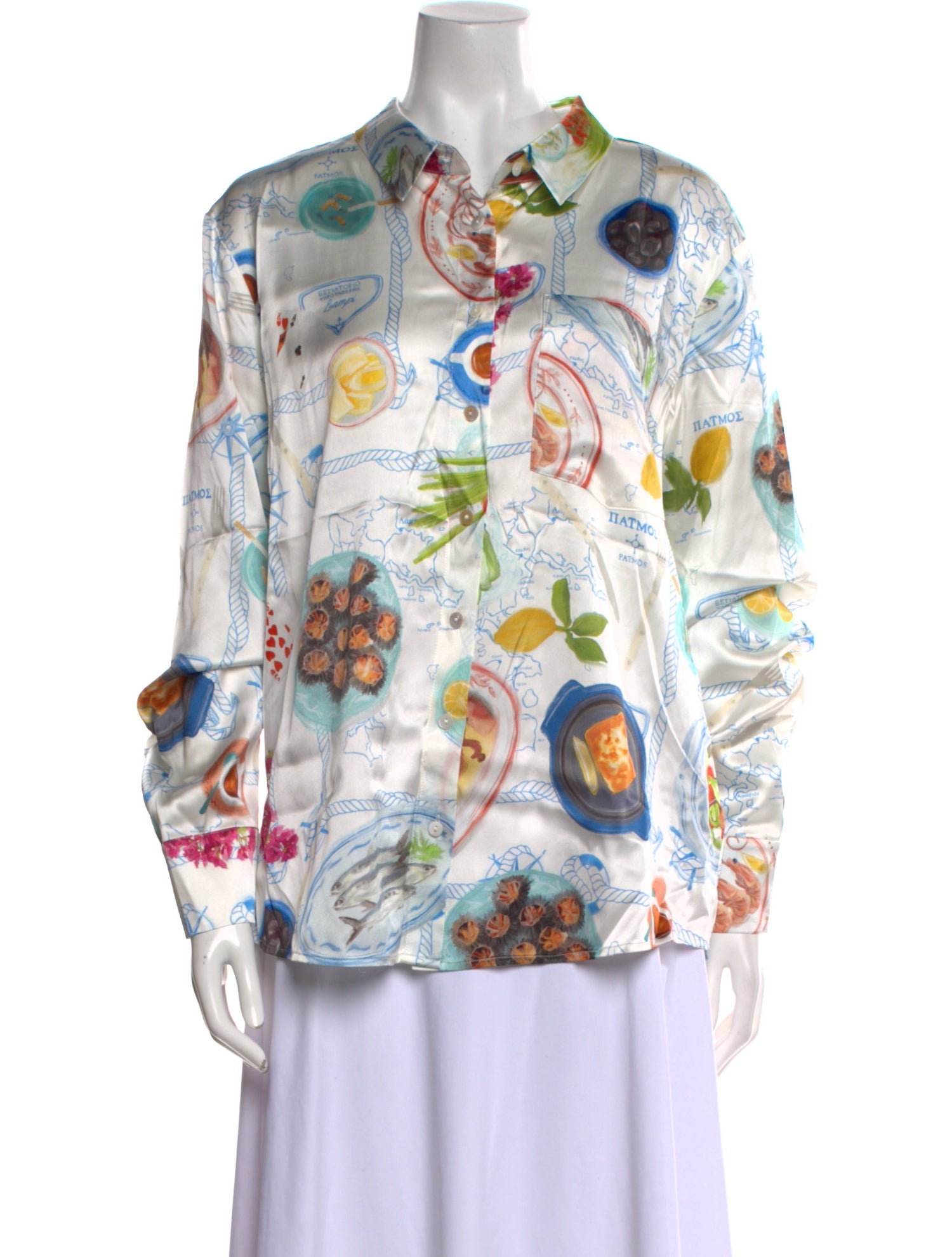 Lingua Franca Silk Printed Blouse