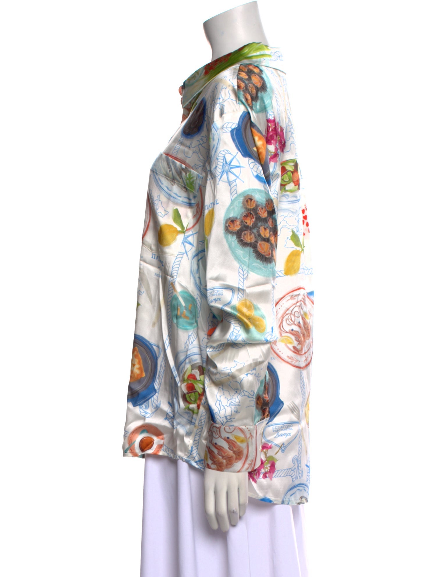 Lingua Franca Silk Printed Blouse