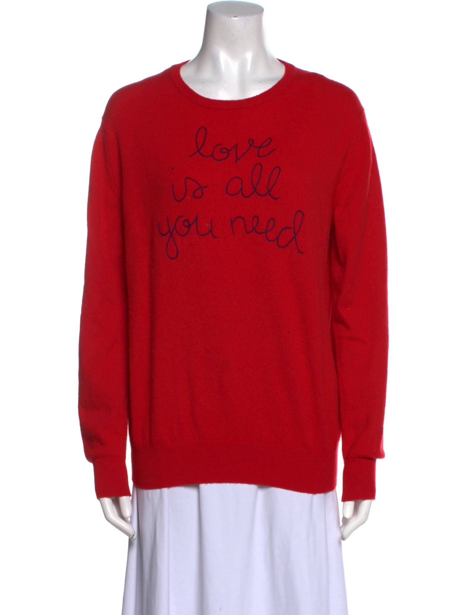 Lingua Franca Cashmere Graphic Print Sweatshirt