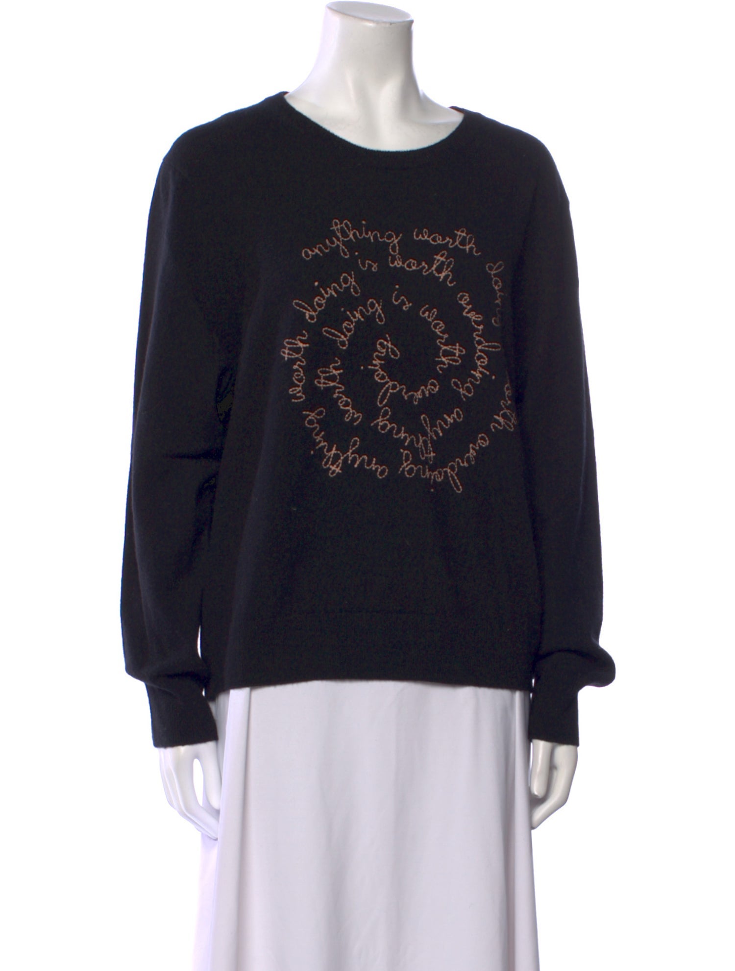 Lingua Franca Cashmere Crew Neck Sweater
