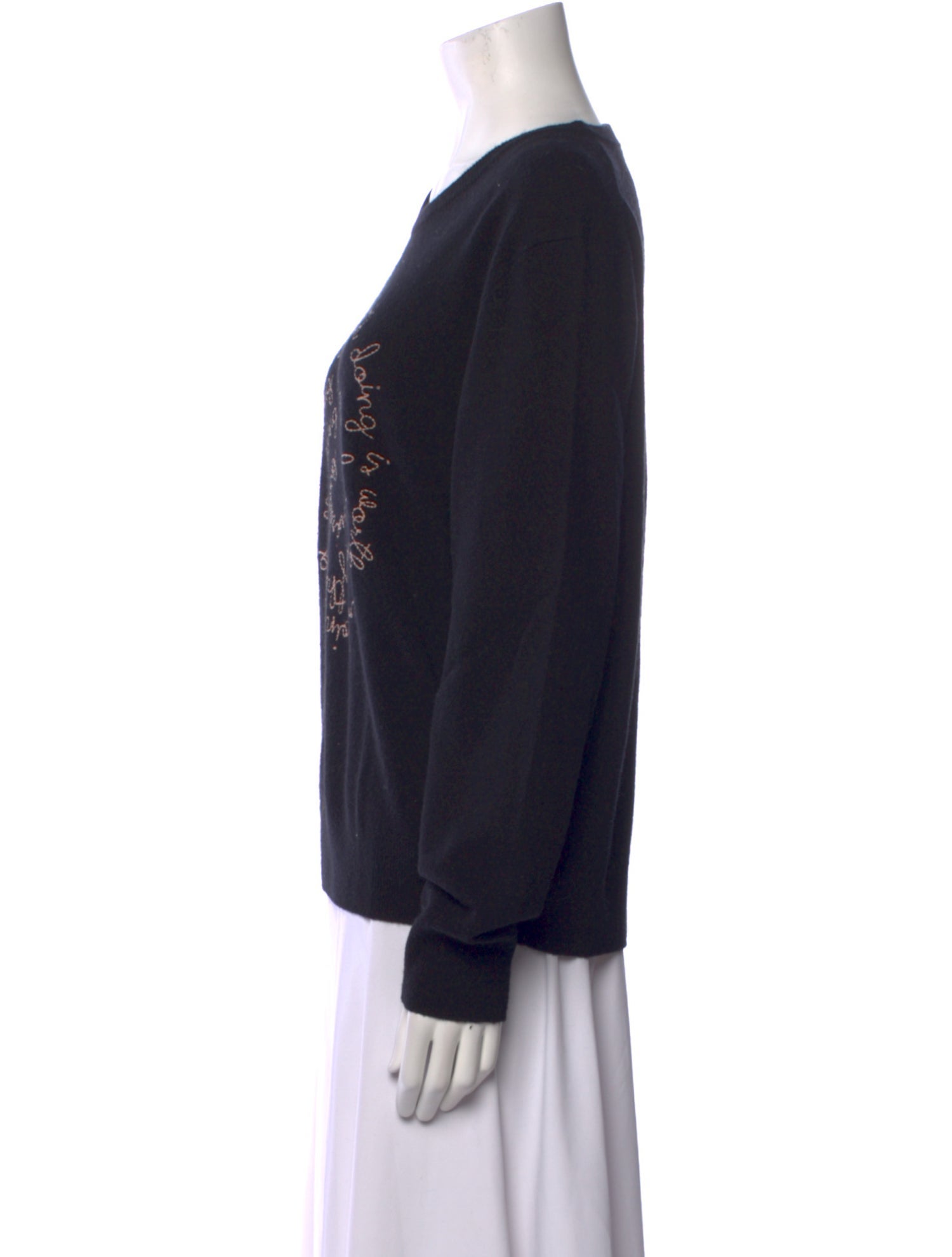 Lingua Franca Cashmere Crew Neck Sweater
