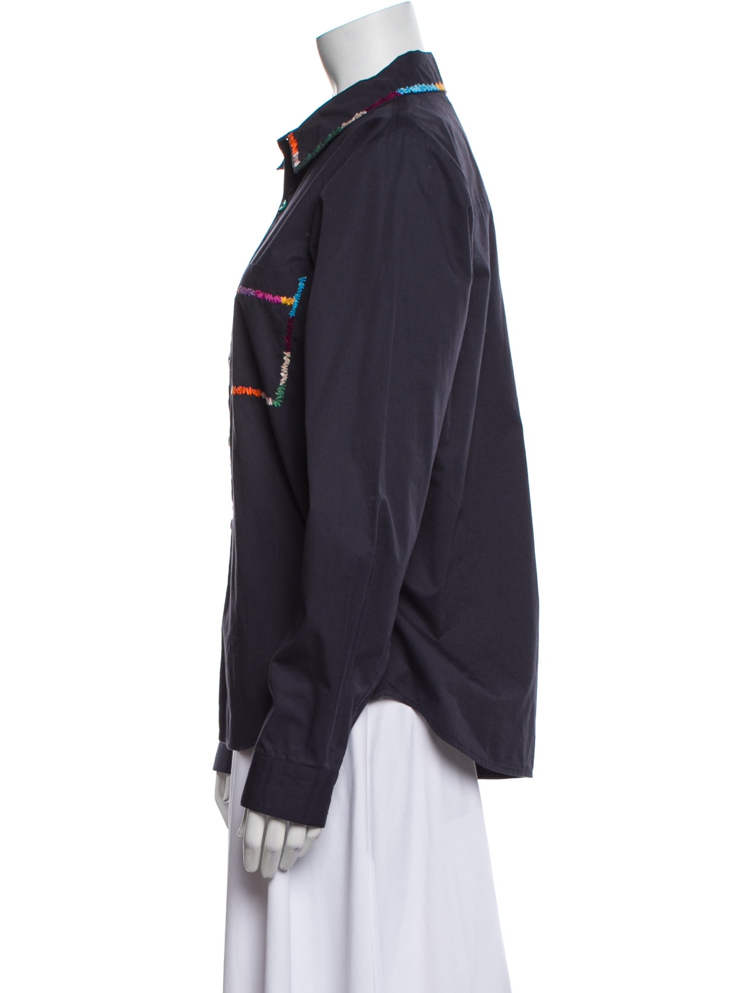 Lingua Franca Long Sleeve Button-Up Top