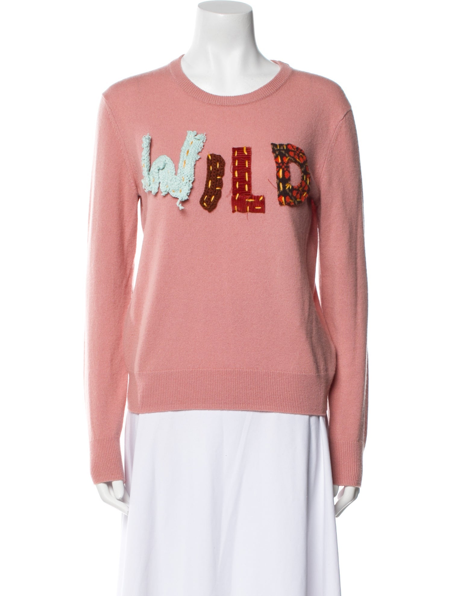 Lingua Franca Cashmere Graphic Print Sweater