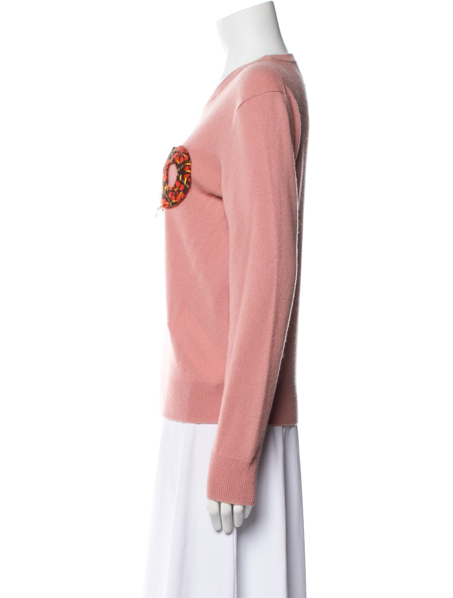 Lingua Franca Cashmere Graphic Print Sweater