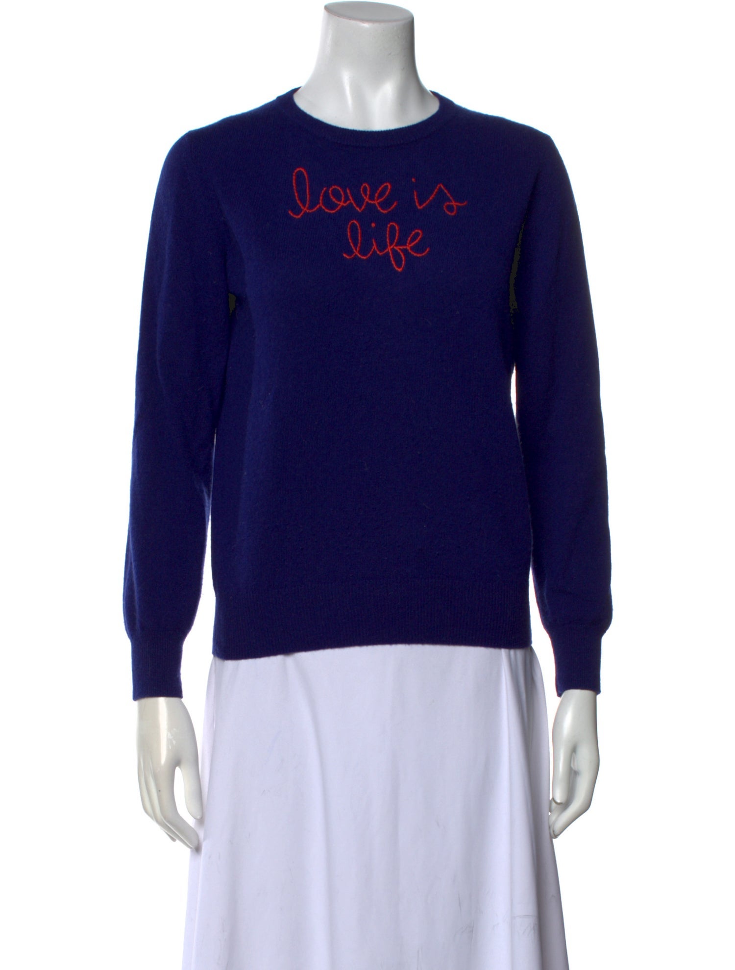 Lingua Franca Cashmere Graphic Print Sweater