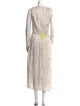 Lingua Franca Floral Print Long Dress