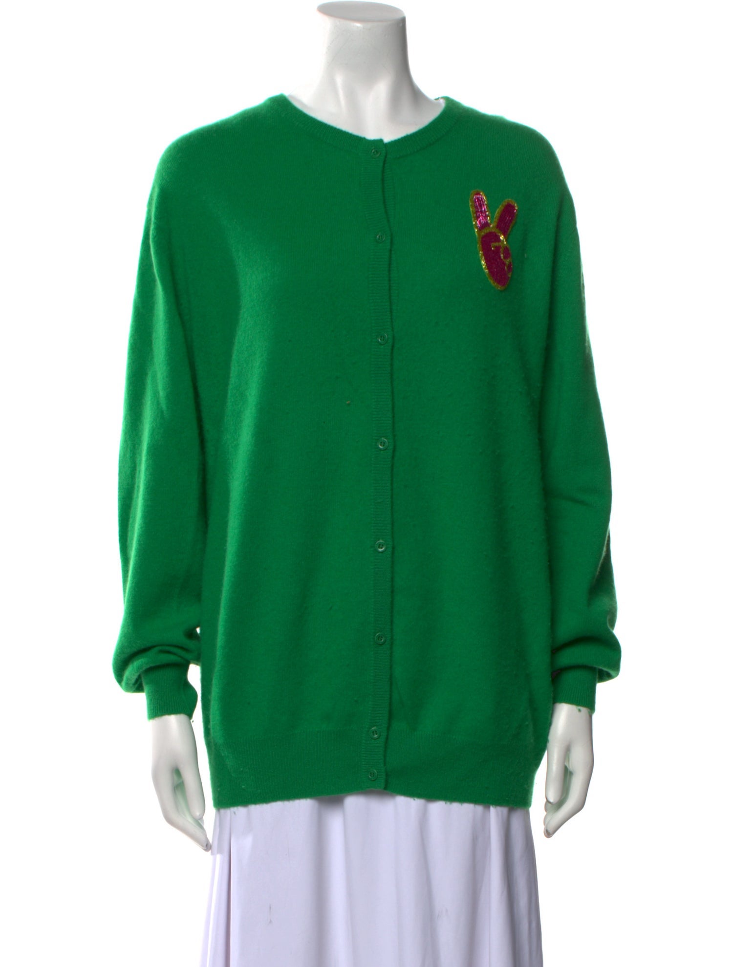 Lingua Franca Cashmere Graphic Print Sweater