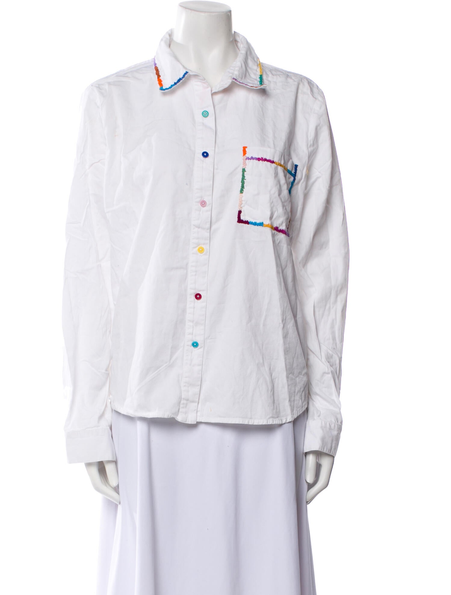 Lingua Franca Long Sleeve Button-Up Top