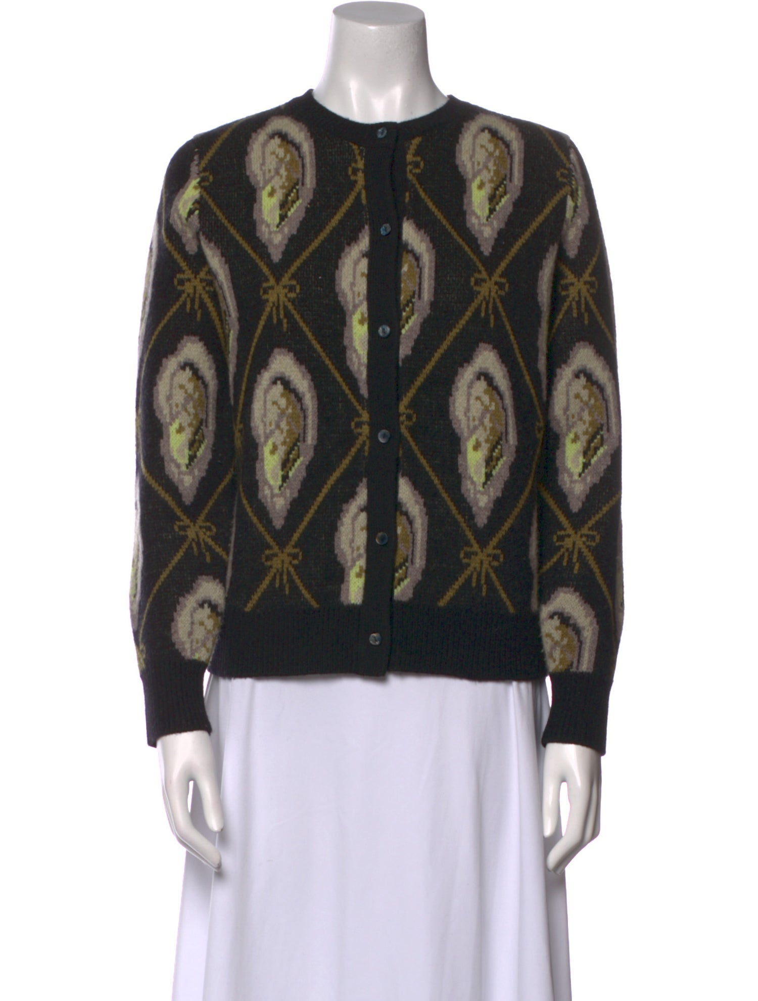 Lingua Franca Wool Printed Sweater