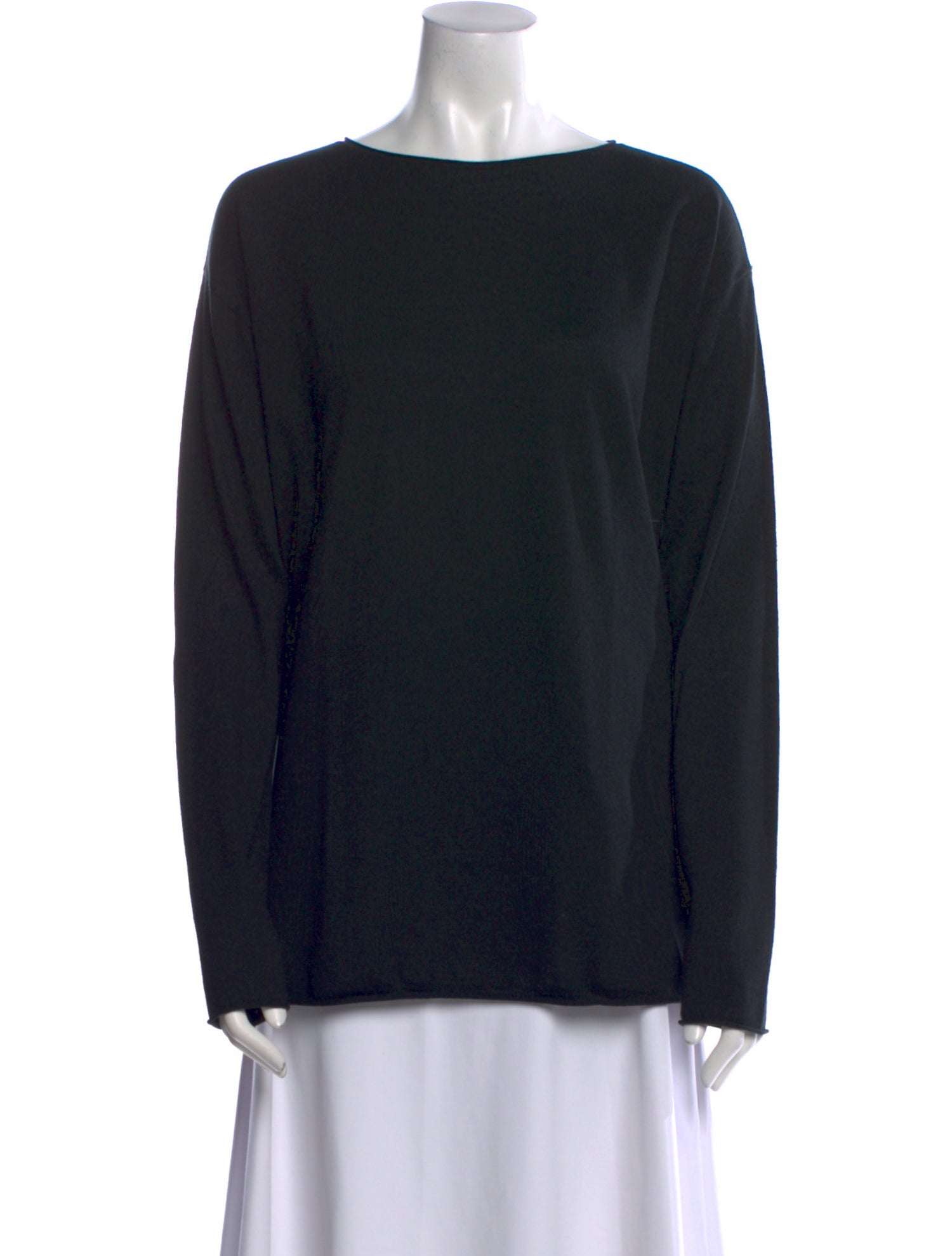 Lingua Franca Silk Bateau Neckline Sweatshirt