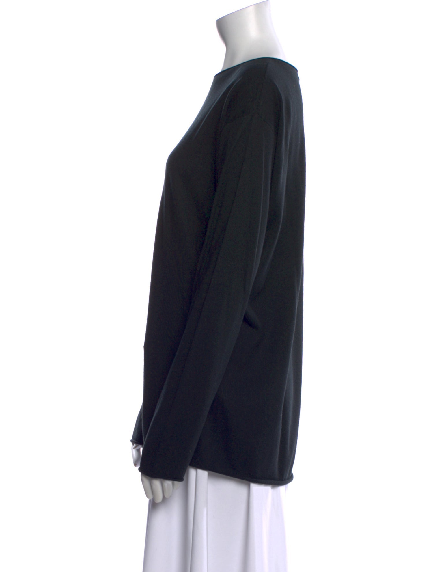 Lingua Franca Silk Bateau Neckline Sweatshirt