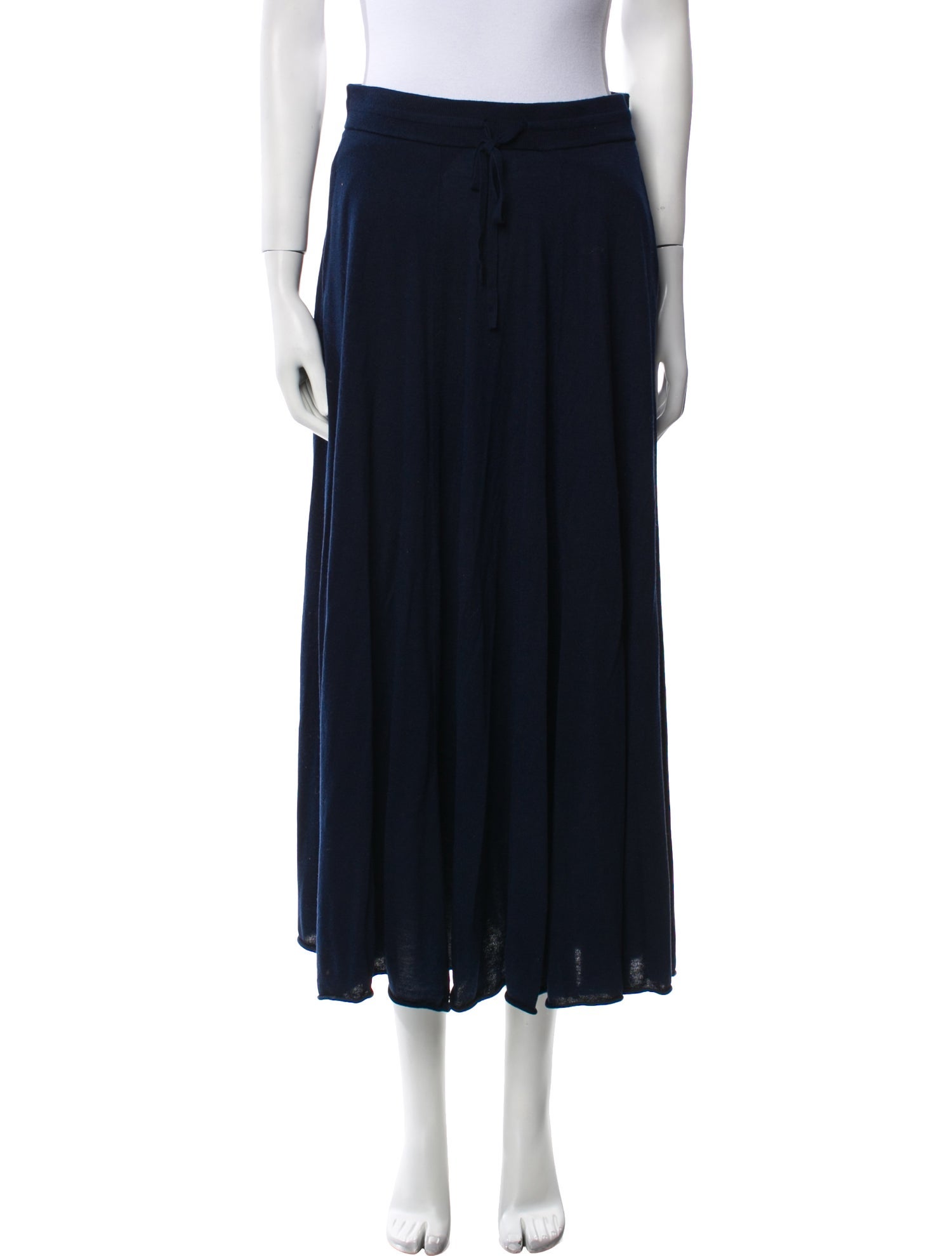 Lingua Franca Silk Midi Length Skirt